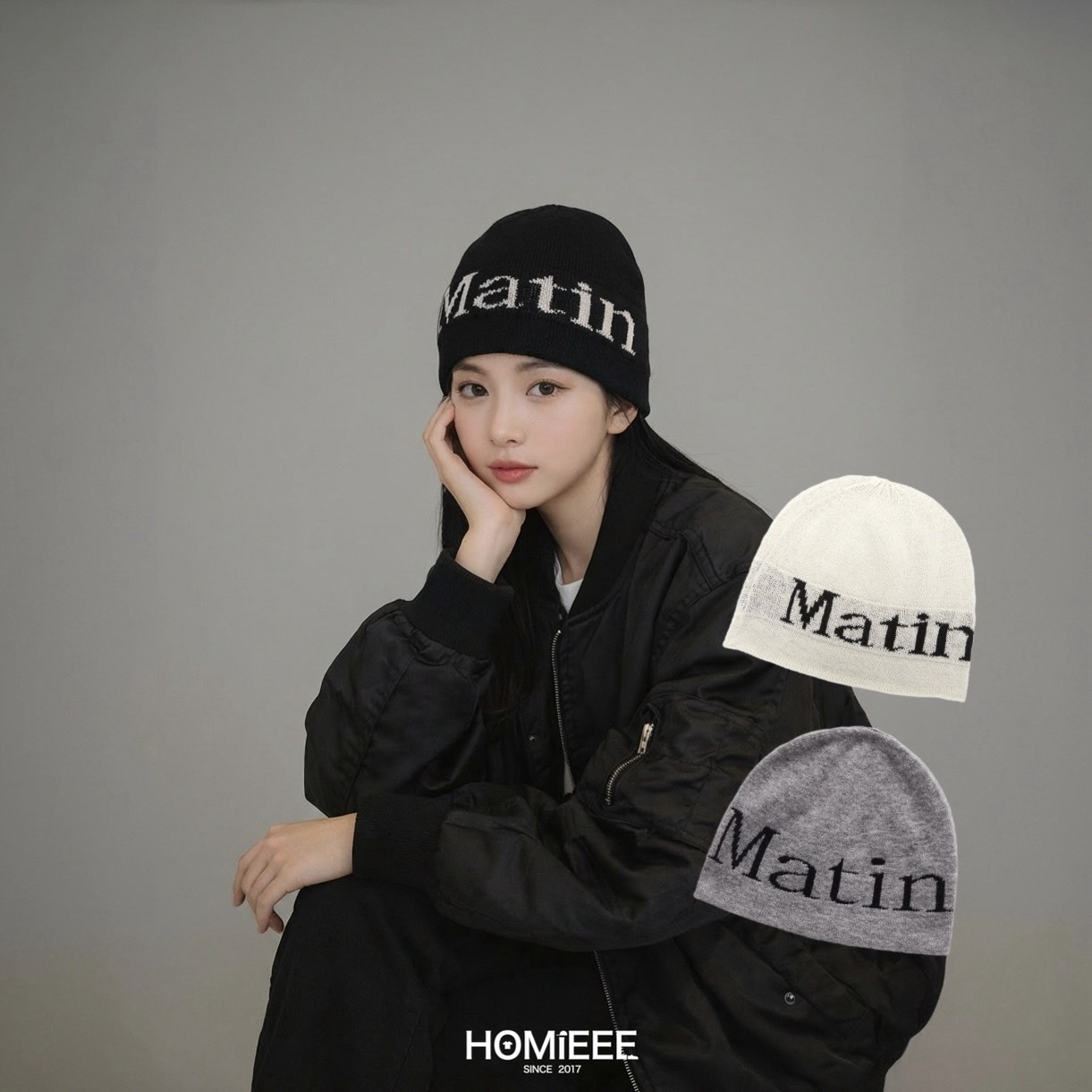 Matin Kim Beanie 毛帽 冷帽 針織 LOGO 韓國 [MK2600BN006V]