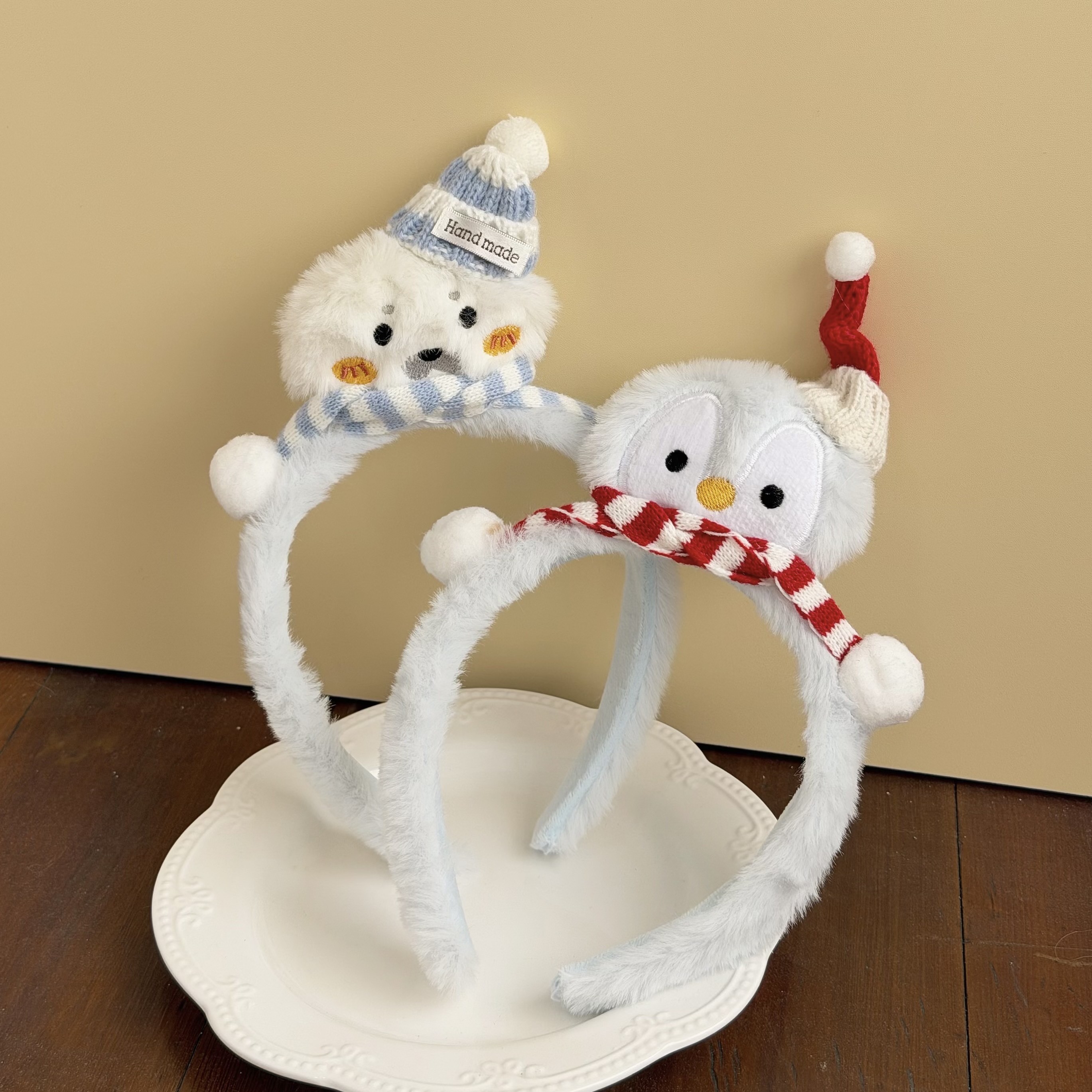 H271【質感💯】圍巾企鵝/海豹髮箍