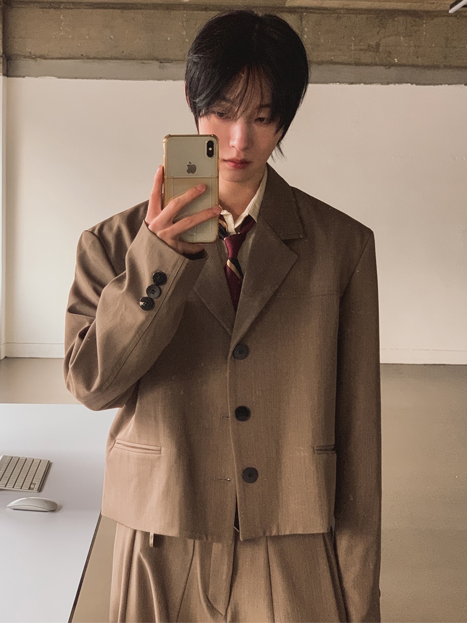 Ellier 三扣短款西裝外套