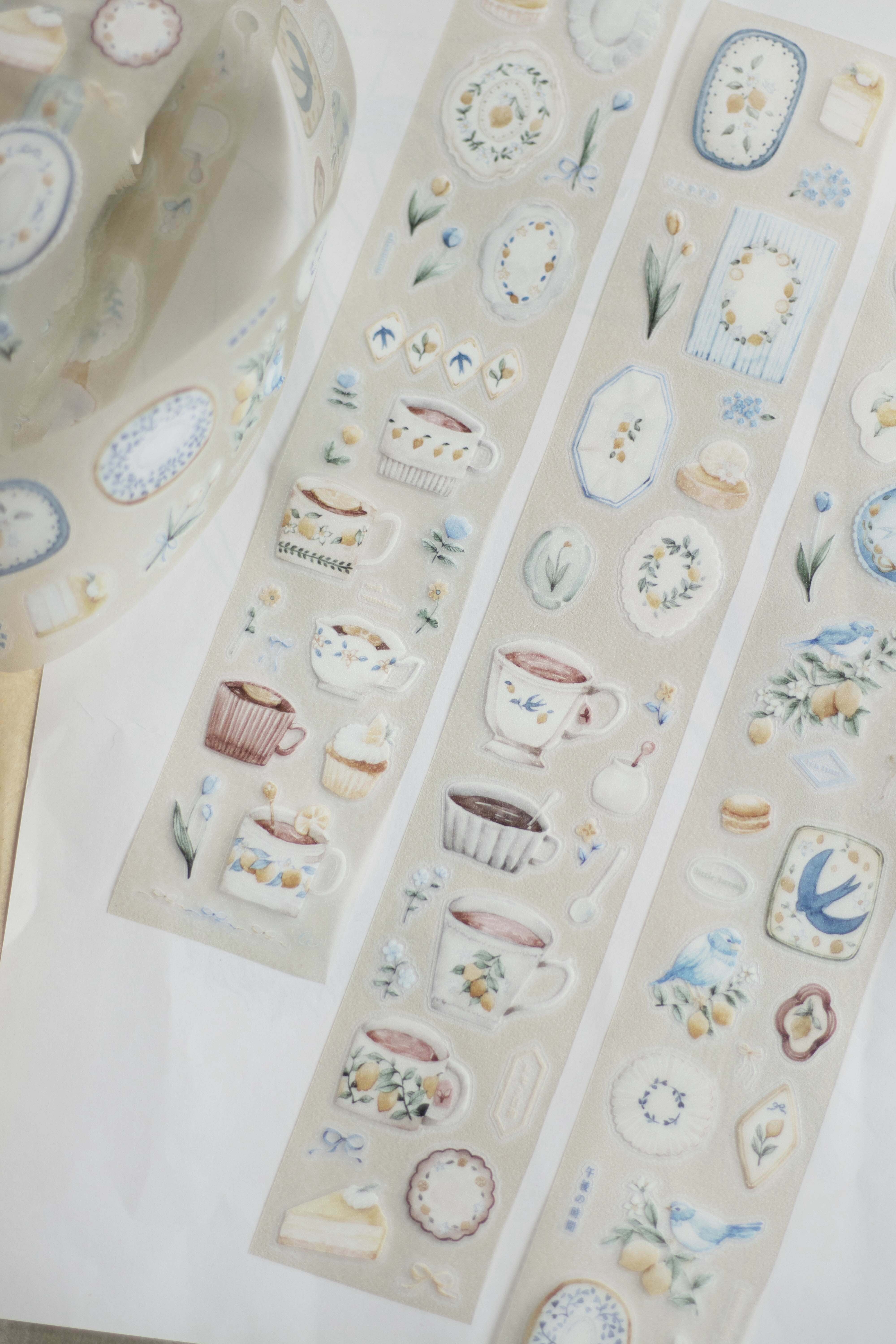 樂意Loi．檸檬午茶 5cm割型星光膜PET膠帶 <整捲/分裝>