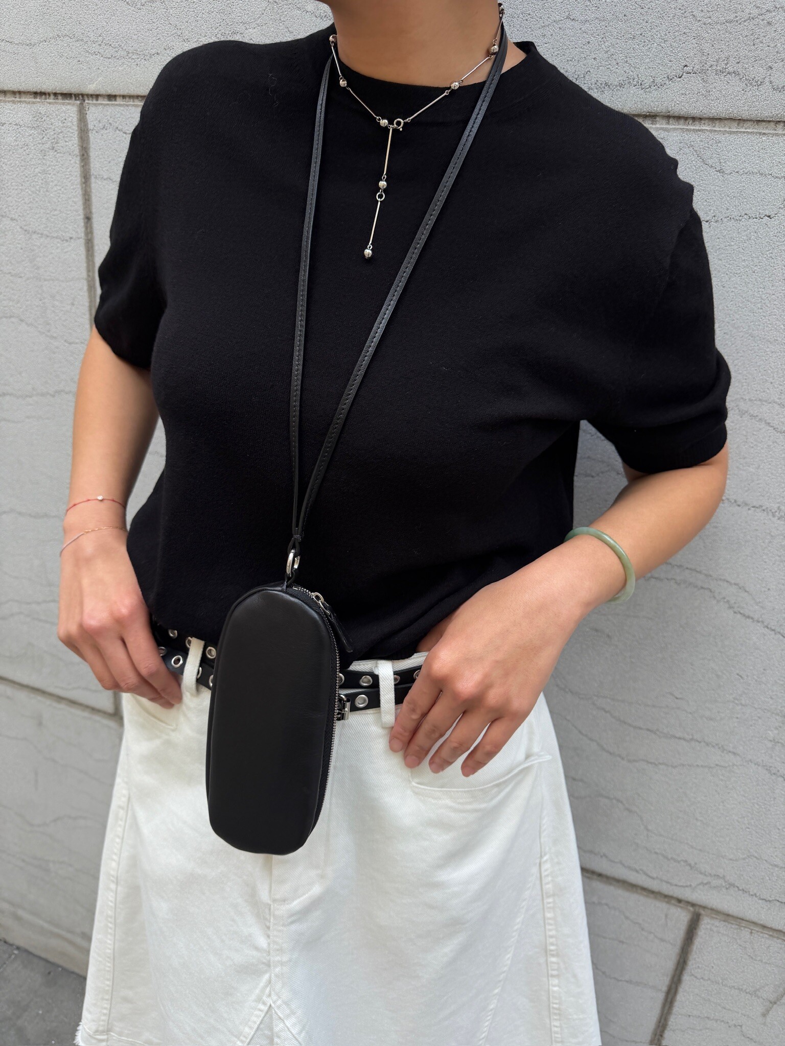 Calf leather sunglass cover