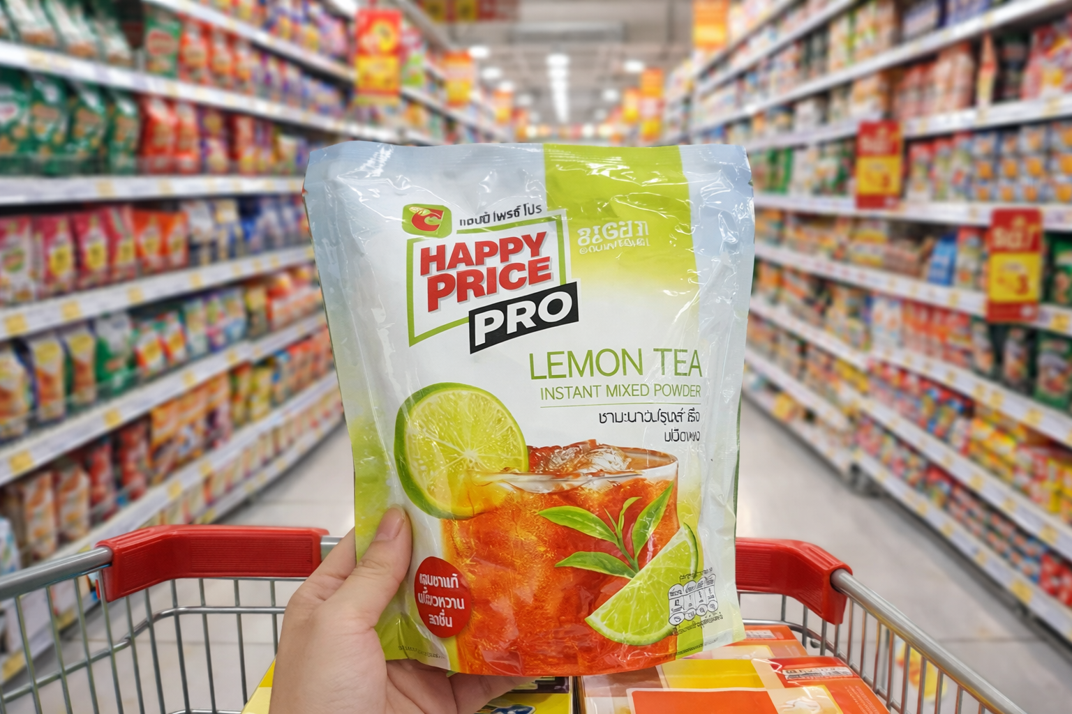 泰國 Big C Happy Price Pro 即溶檸檬紅茶粉 10g 15包 日常清爽沖泡飲