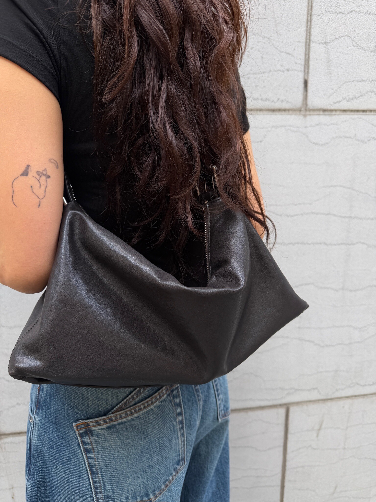 Calf leather handbag