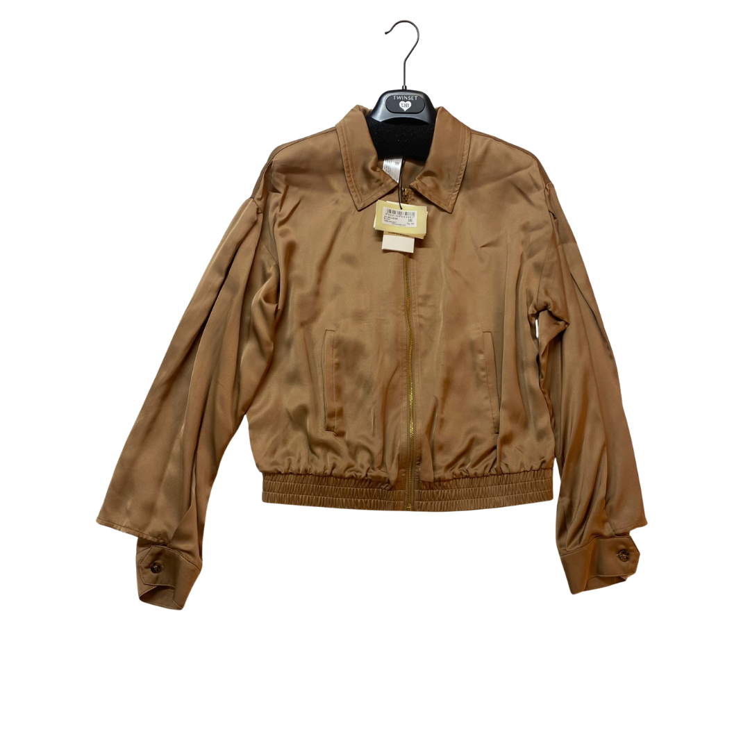 1TS0319-099 [TWINSET] Satin Jacket Walnut #261LL2LDD (C-EU-E)