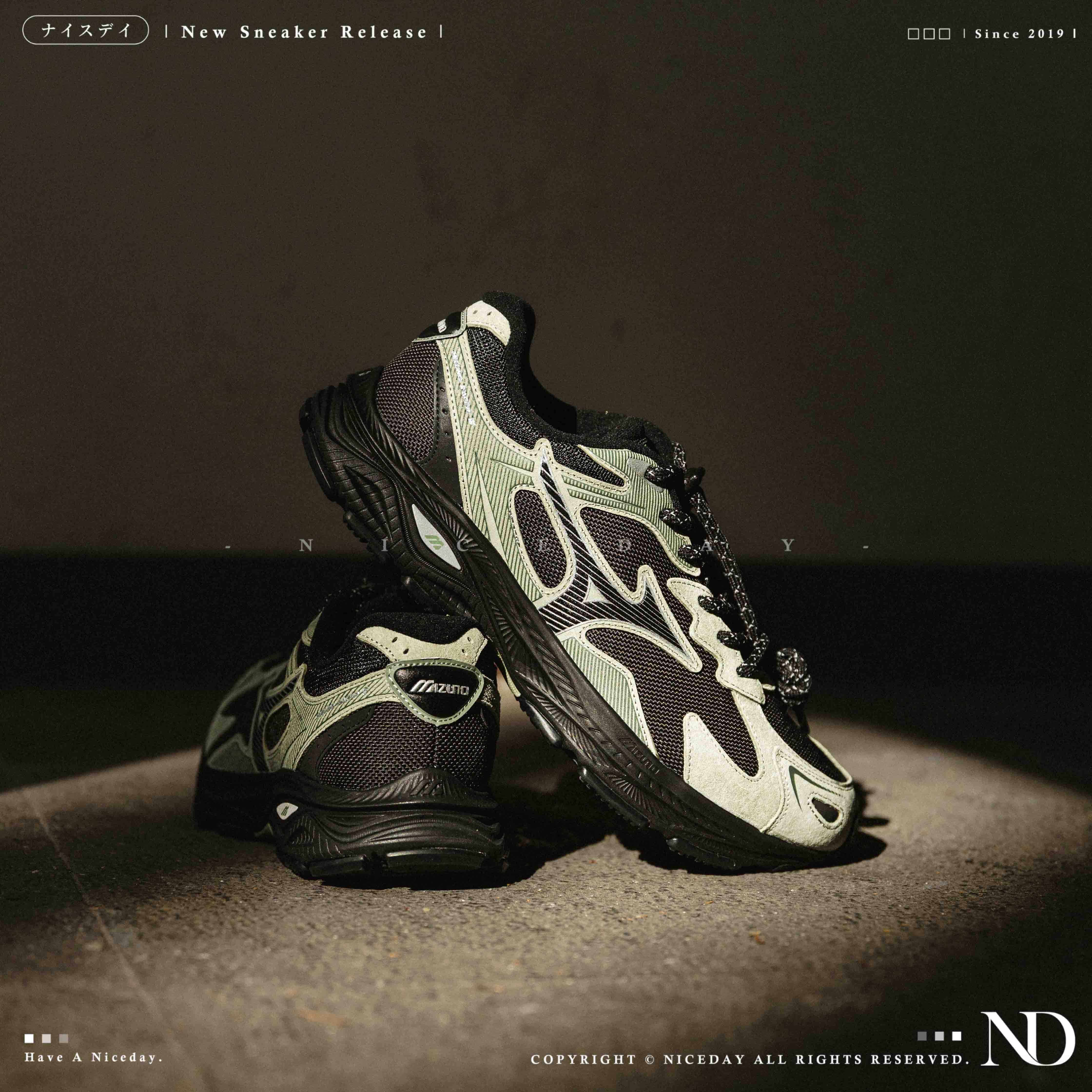 NICEDAY 代購 Mizuno Racer S 2.0 灰綠 墨綠 綠灰 灰黑 復古 機能 D1GH243502