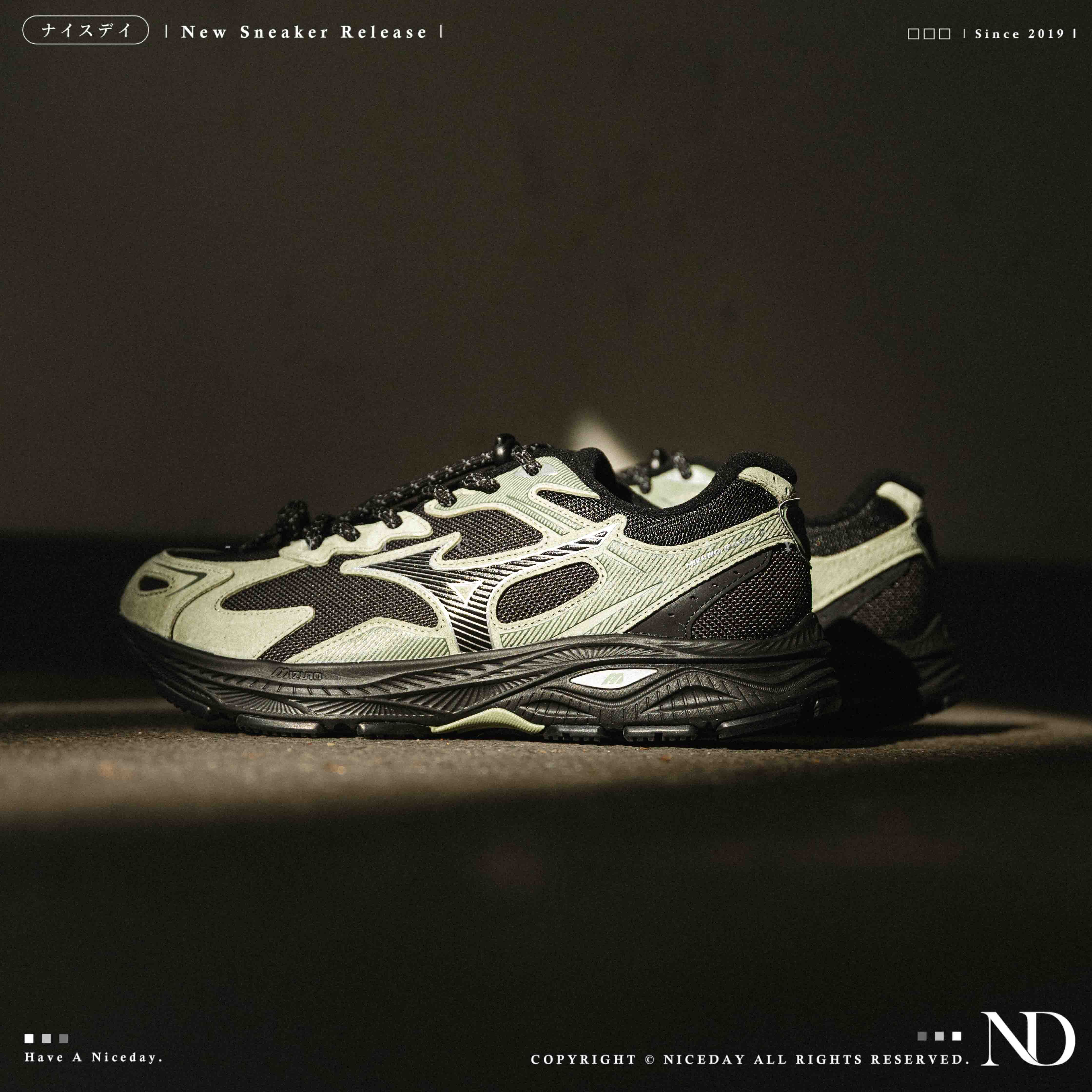 NICEDAY 代購 Mizuno Racer S 2.0 灰綠 墨綠 綠灰 灰黑 復古 機能 D1GH243502