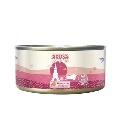 AKUSA 貓罐頭 主食罐．三文魚肉醬156g