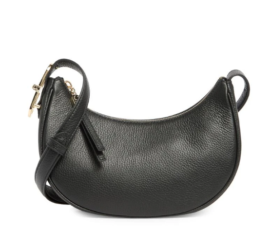 [U] FURLA NERO WB0129700104S00A00C4JUX MIALUNA S CROSSBODY - SUEDE, 8050597638676 (UF388)