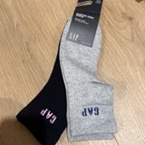 [S] GAP GREY LOGO QUARTER CREW SOCKS, 500137785233 (SZZ1105)