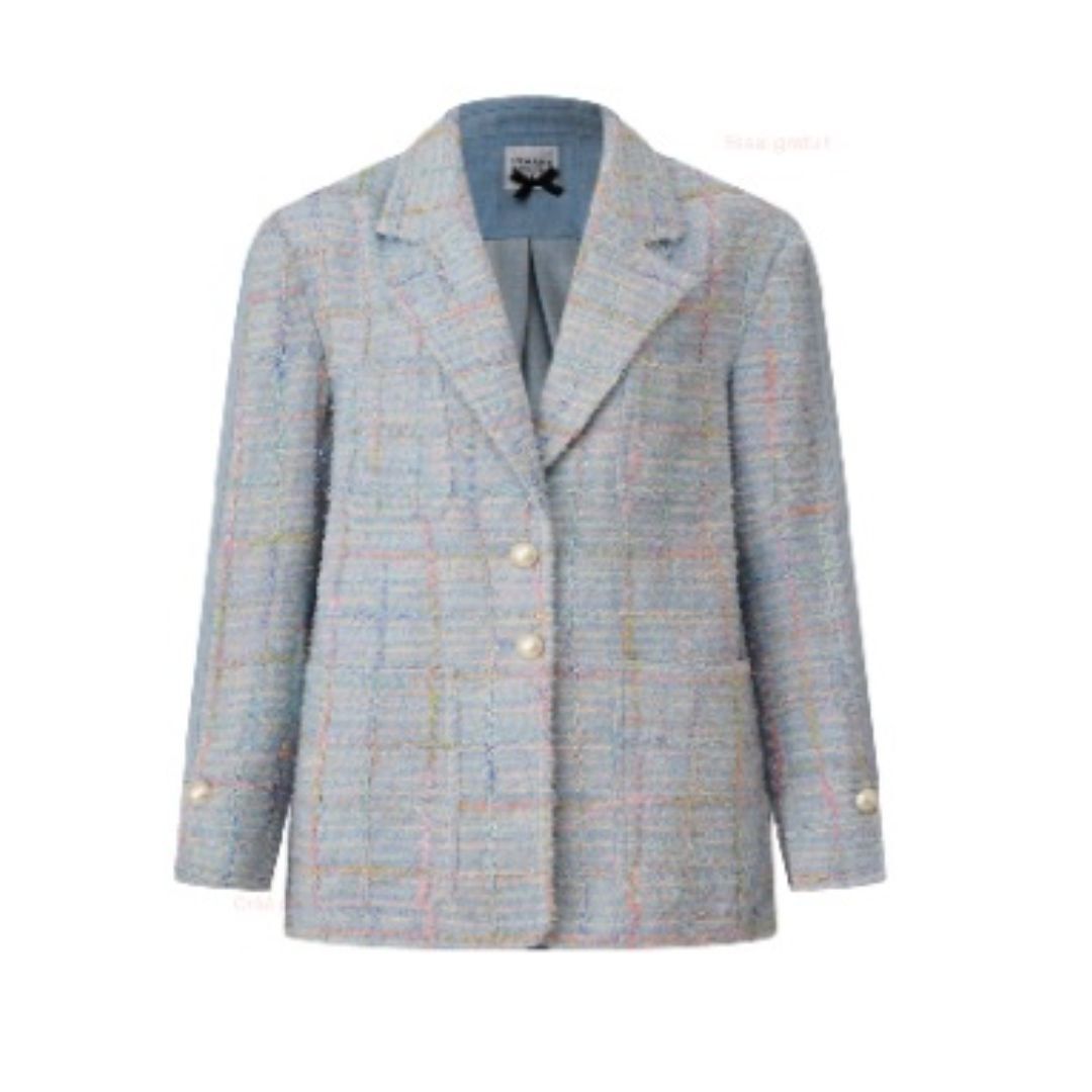 1EA0408-024 [EDWARD ACHOUR] Jacket Pink/Denim #100102/1002 (EU)