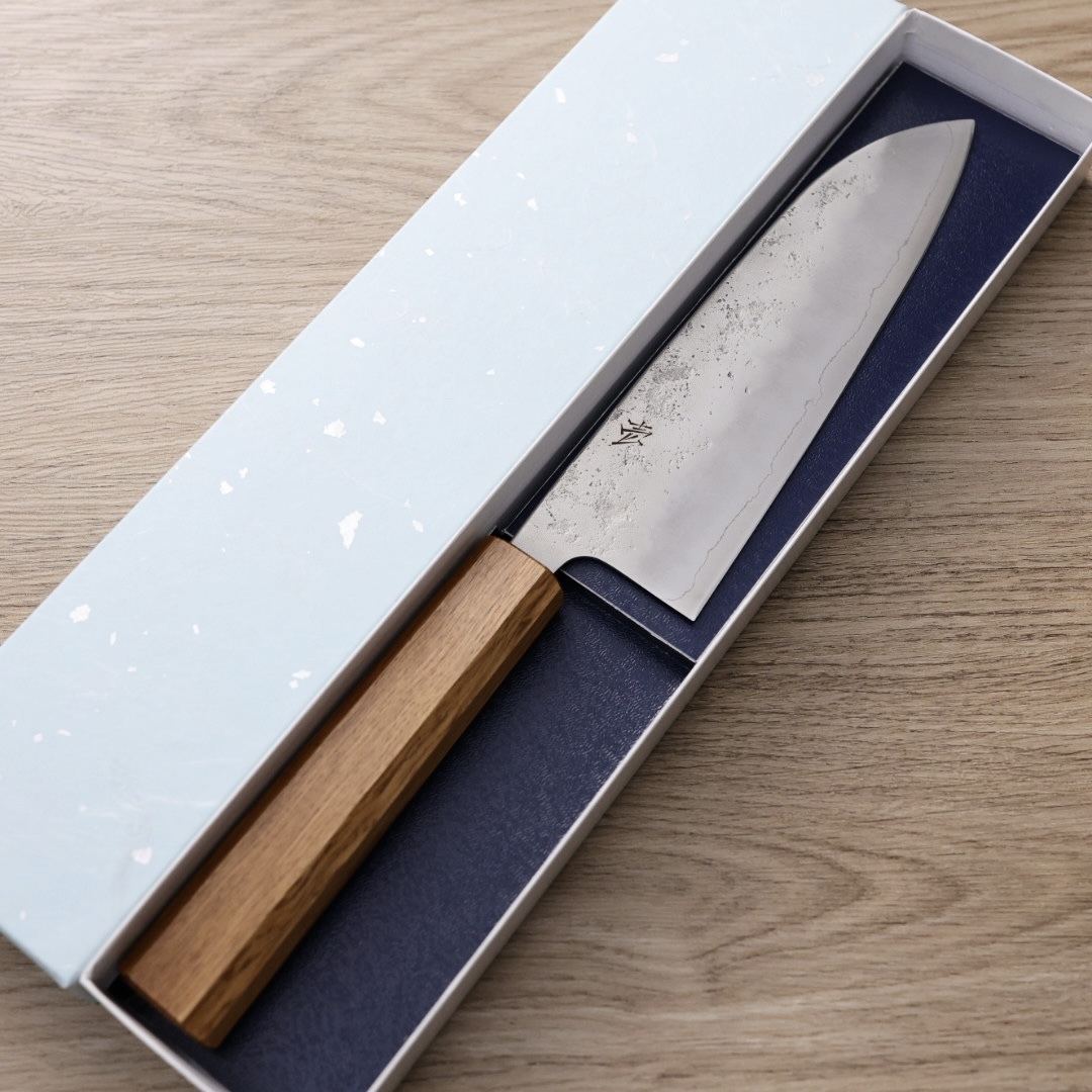 作SAKU 壱 三德 165mm 銀三鋼 梨地