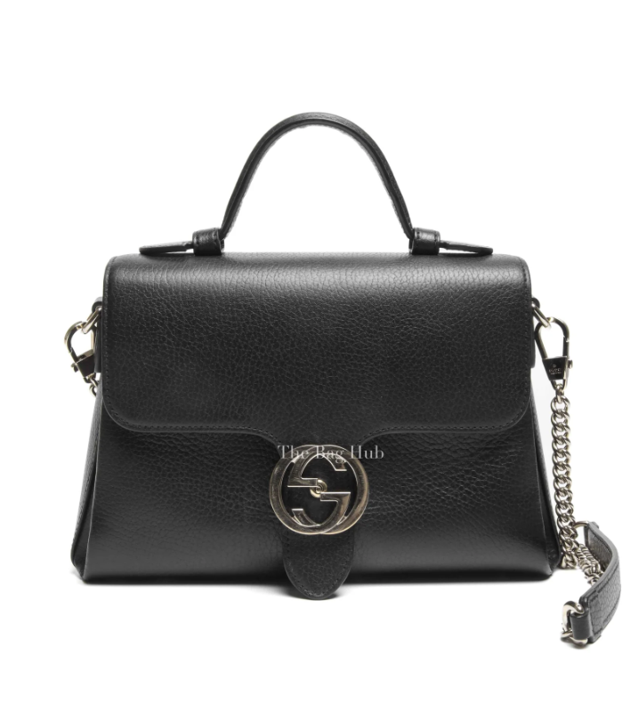 [S] GUCCI LARGE TOP HANDLE CROSSBODY,BLACK, 510302CA00G-1000 (SGC41)