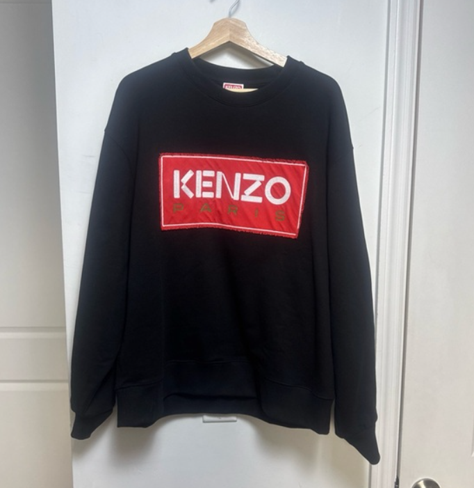 [S] KENZO PARIS CLASSIC SWEATSHIRT,BLACK, PFD55SW4474ME-99J (SK221)