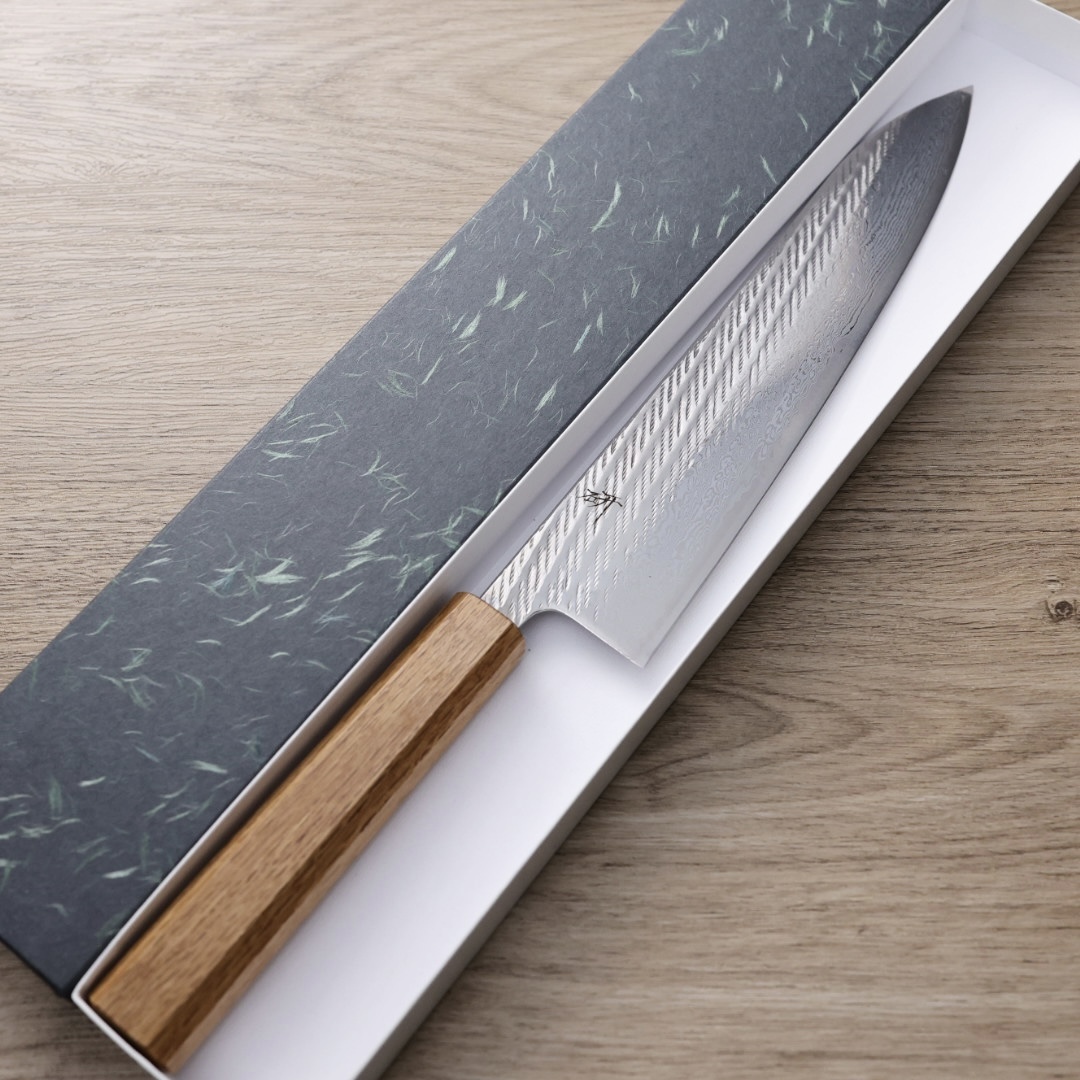 作SAKU 研 牛刀 240mm 銀三鋼 繩目大馬士革