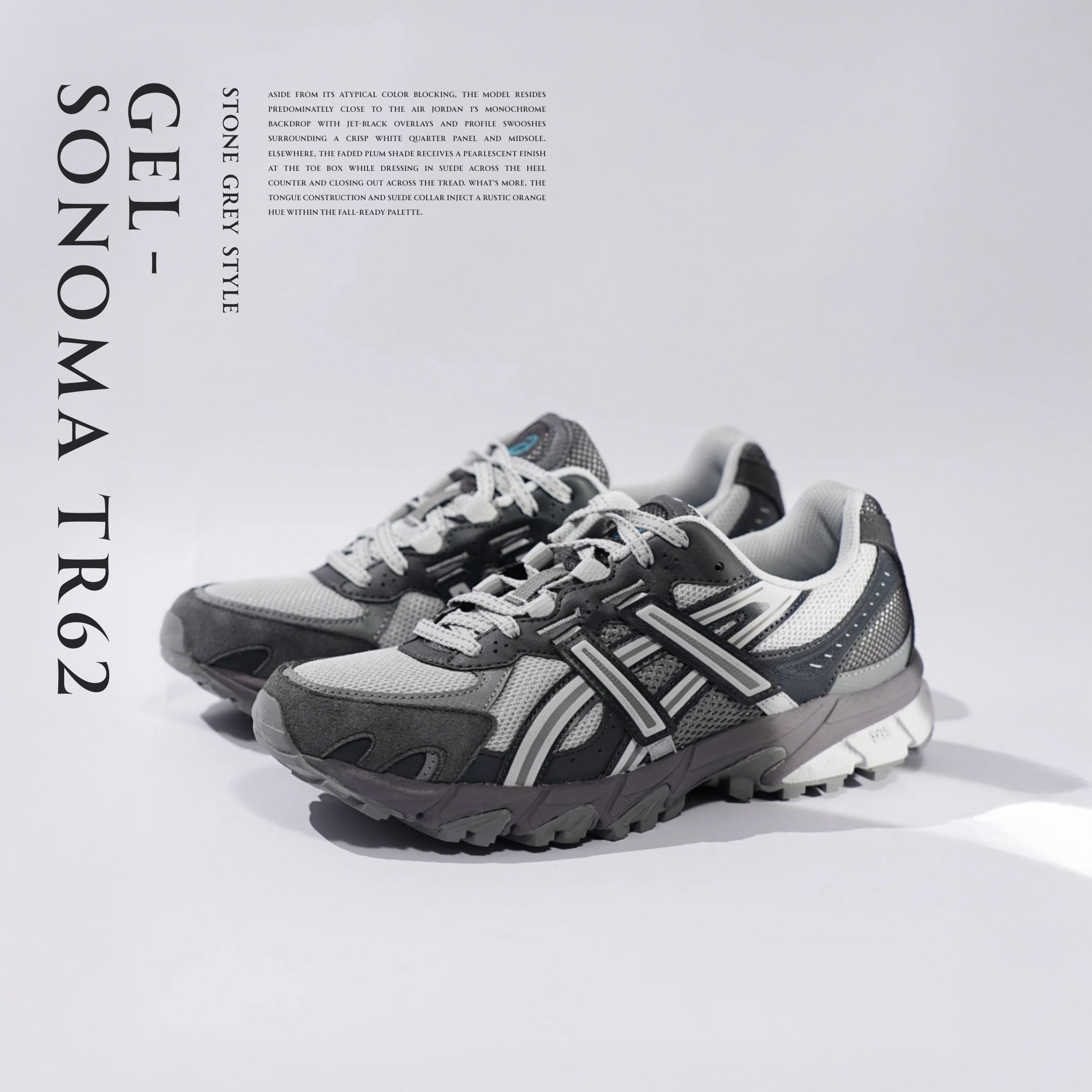 NICEDAY 代購 Asics GEL-Sonoma TR62 亞瑟士 灰 灰黑 慢跑鞋 機能 跑步 越野 1203A734-020