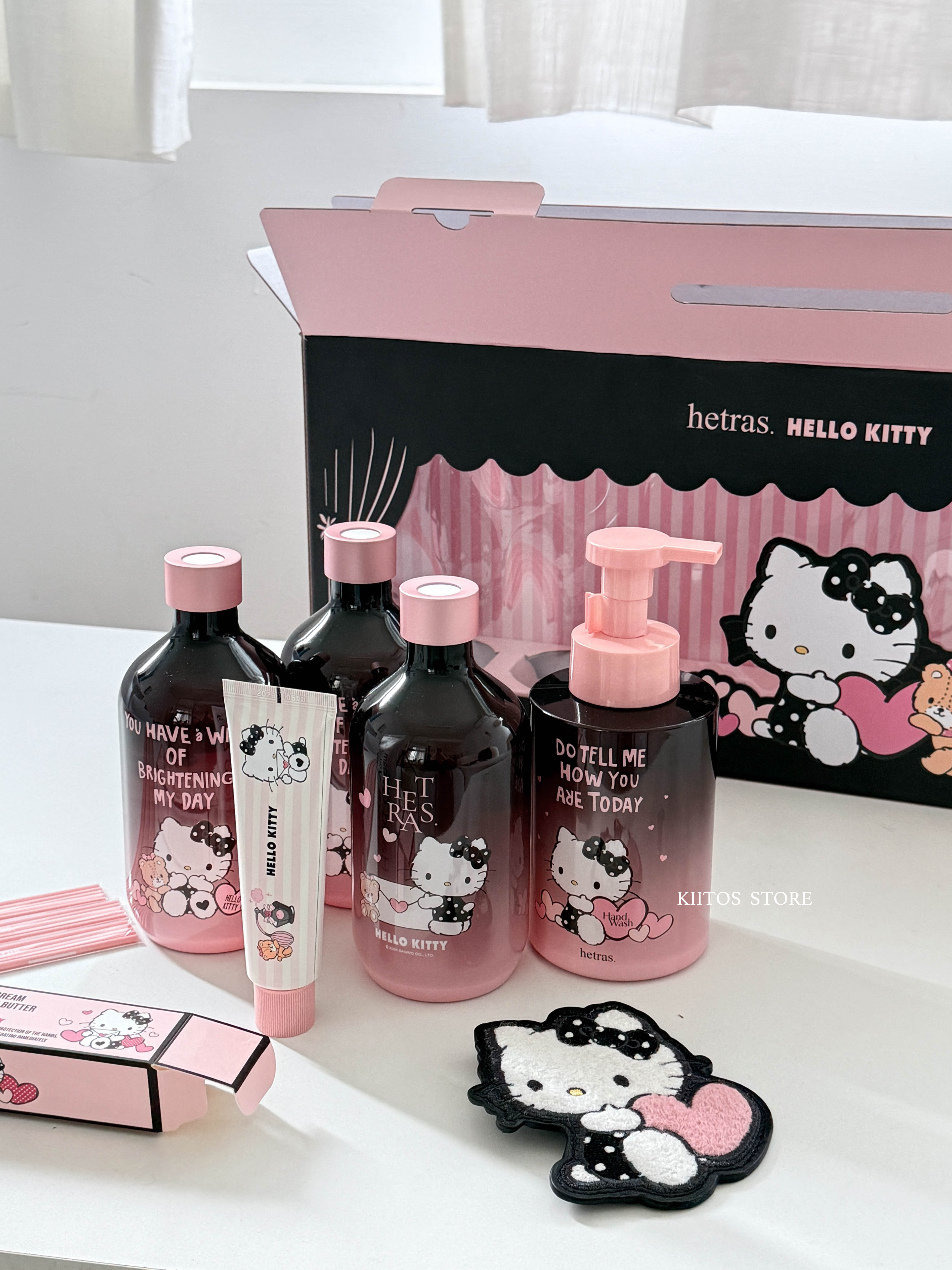 【預購】韓國 hetras. x HELLO KITTY 限量聯名款 卡夾 擴香 香氛 泡泡 保濕 洗手慕斯 護手霜 禮盒組