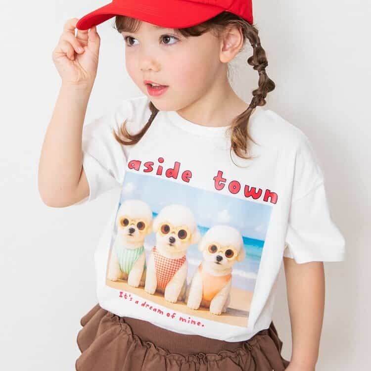 日本 90-140 女孩印花短袖上衣 5色