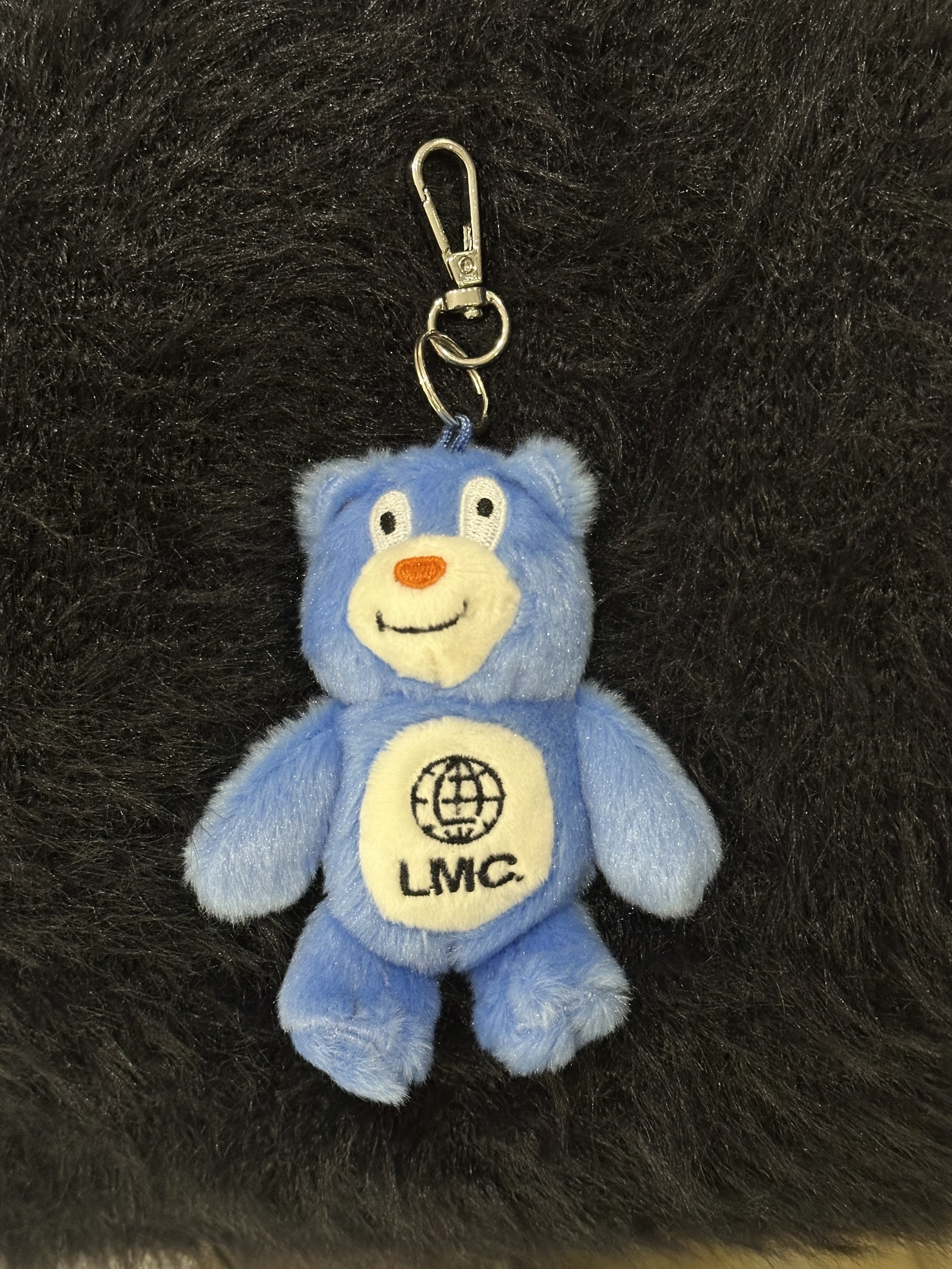 LMC小熊毛毛鑰匙圈 藍色