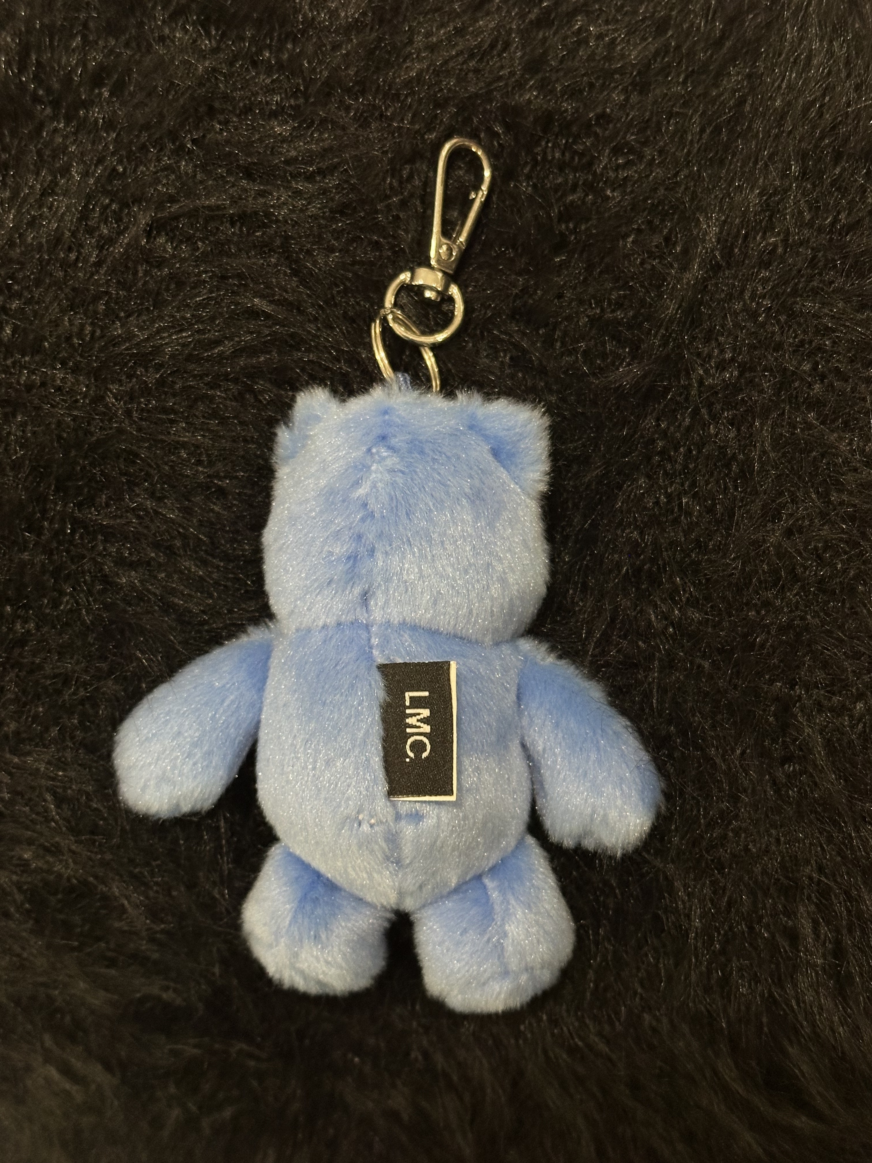 LMC小熊毛毛鑰匙圈 藍色