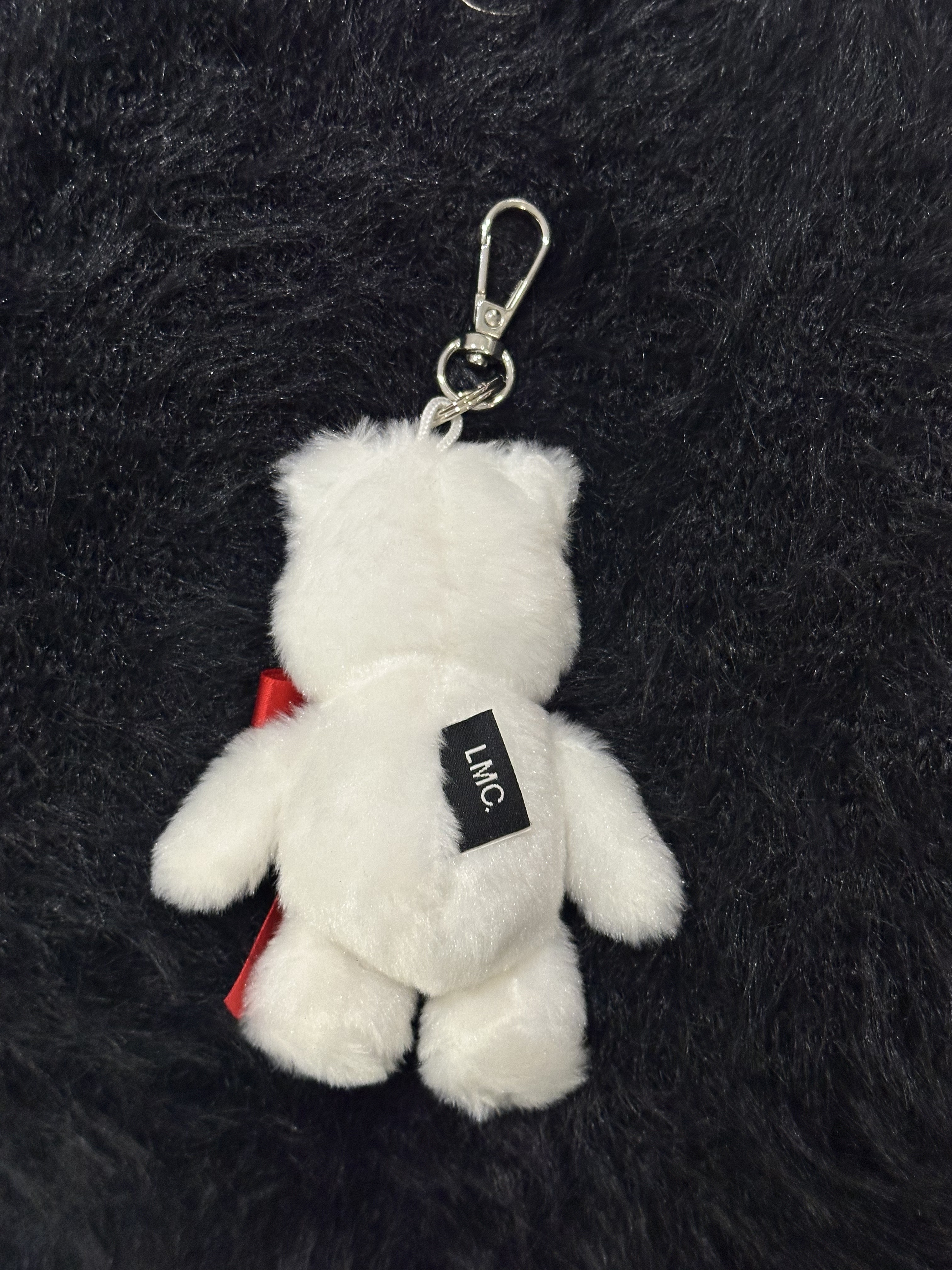 LMC小熊毛毛吊飾 白色
