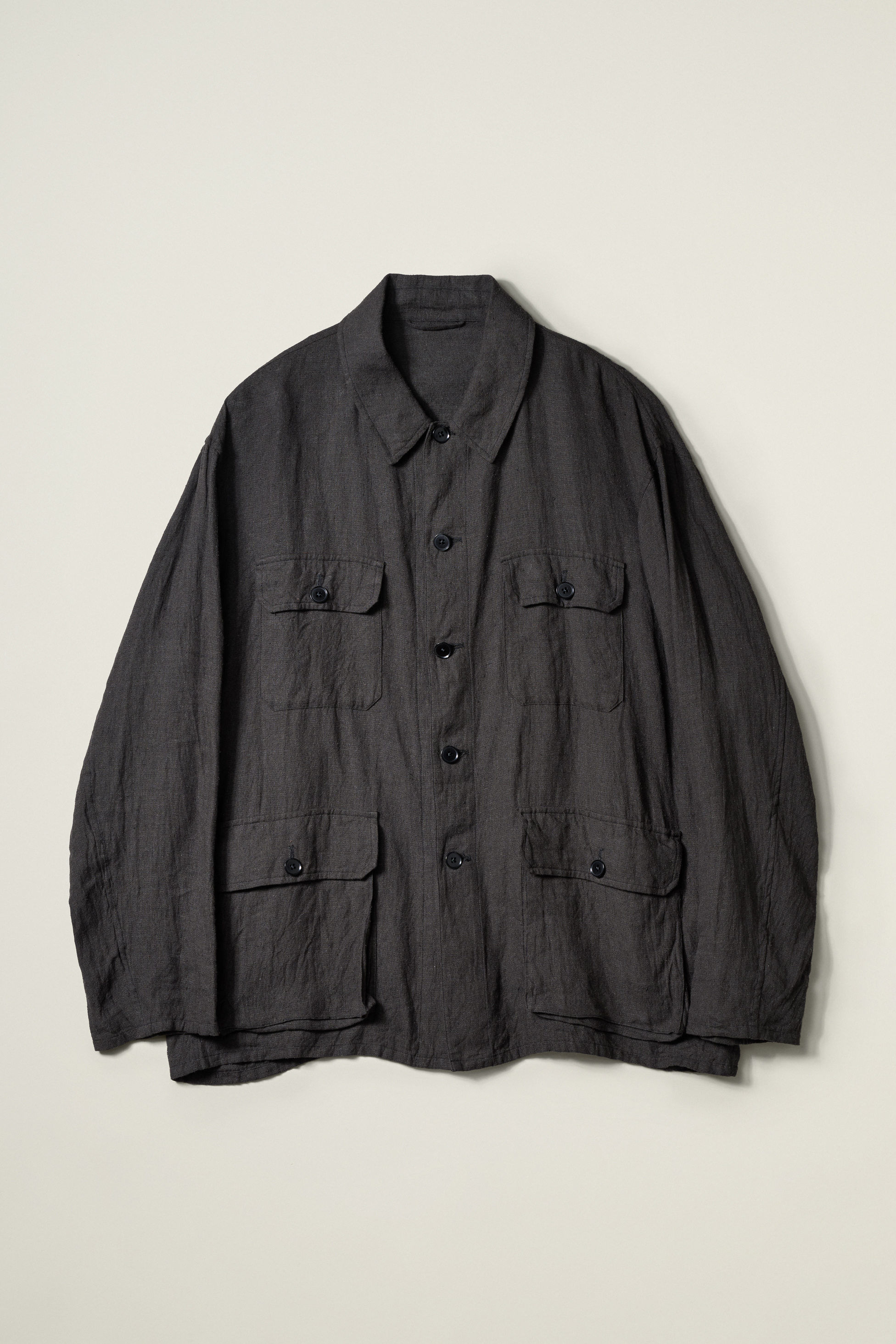 KAPTAIN SUNSHINE LINEN SILK SAFARI SHIRT JACKET