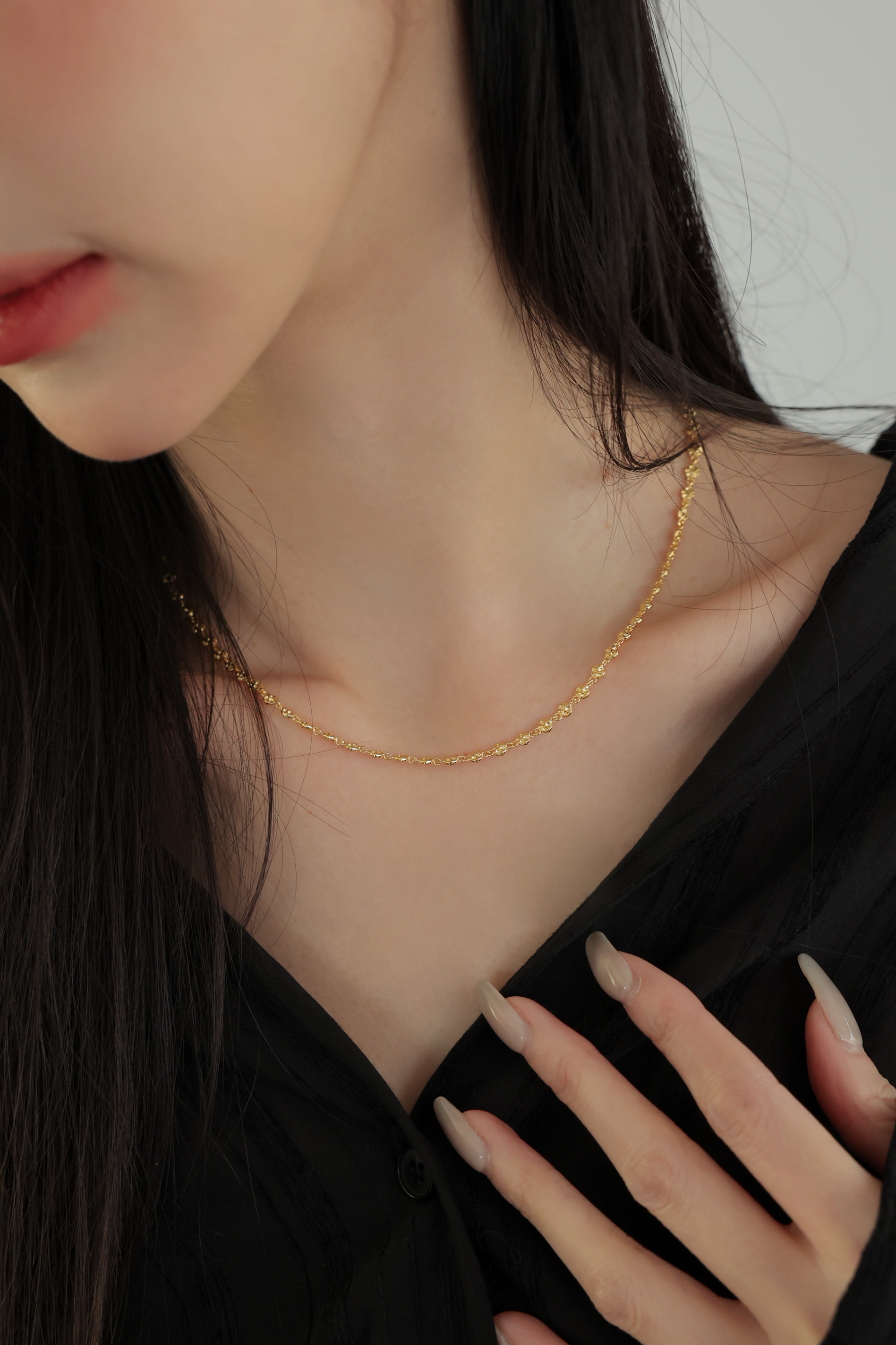 不規格切割小圓球項鍊 HA82