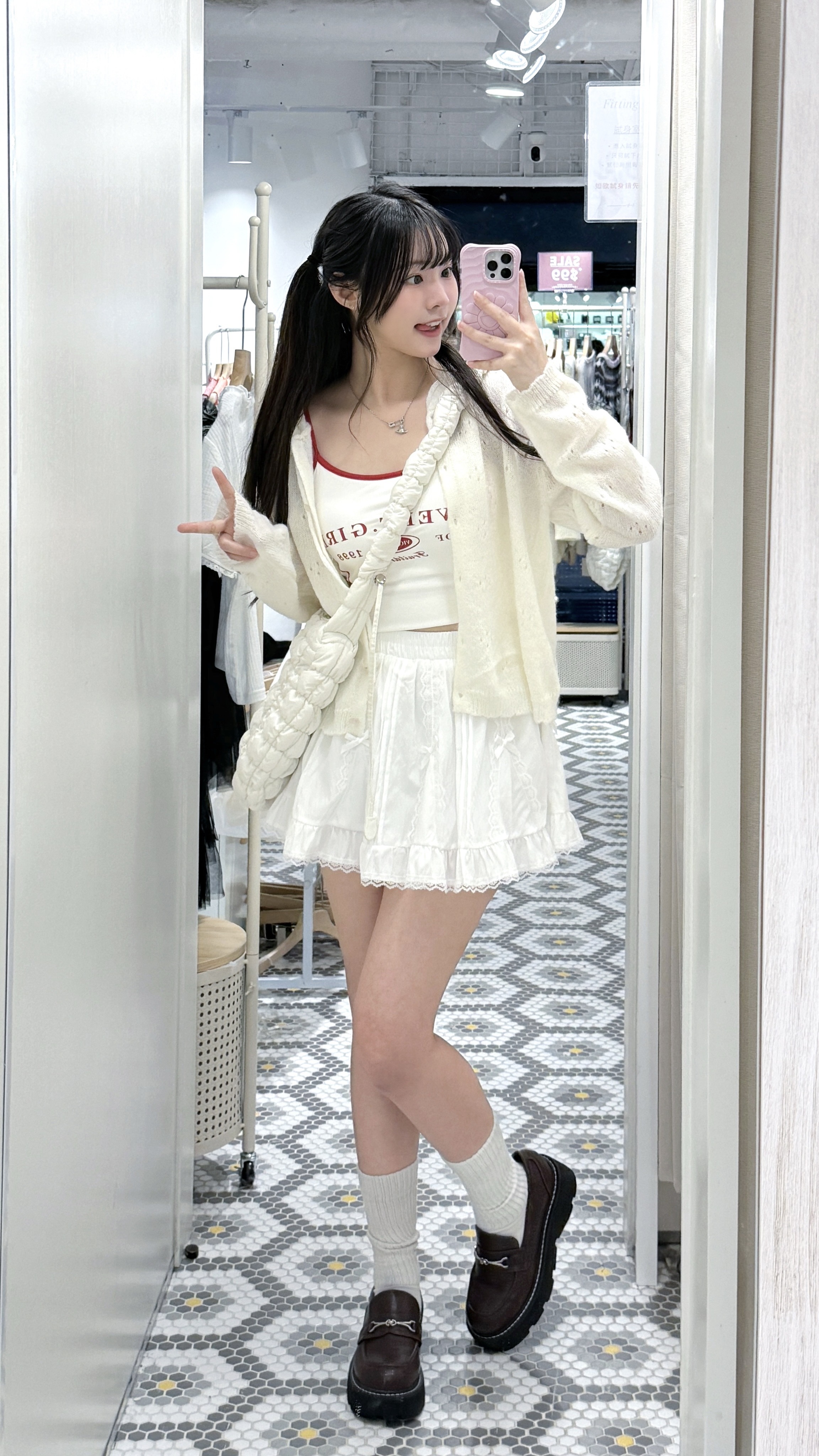 D0532｜小可愛݁ ˖Ი𐑼⊹ ࣪ ˖ 4小蝴蝶結花邊短裙