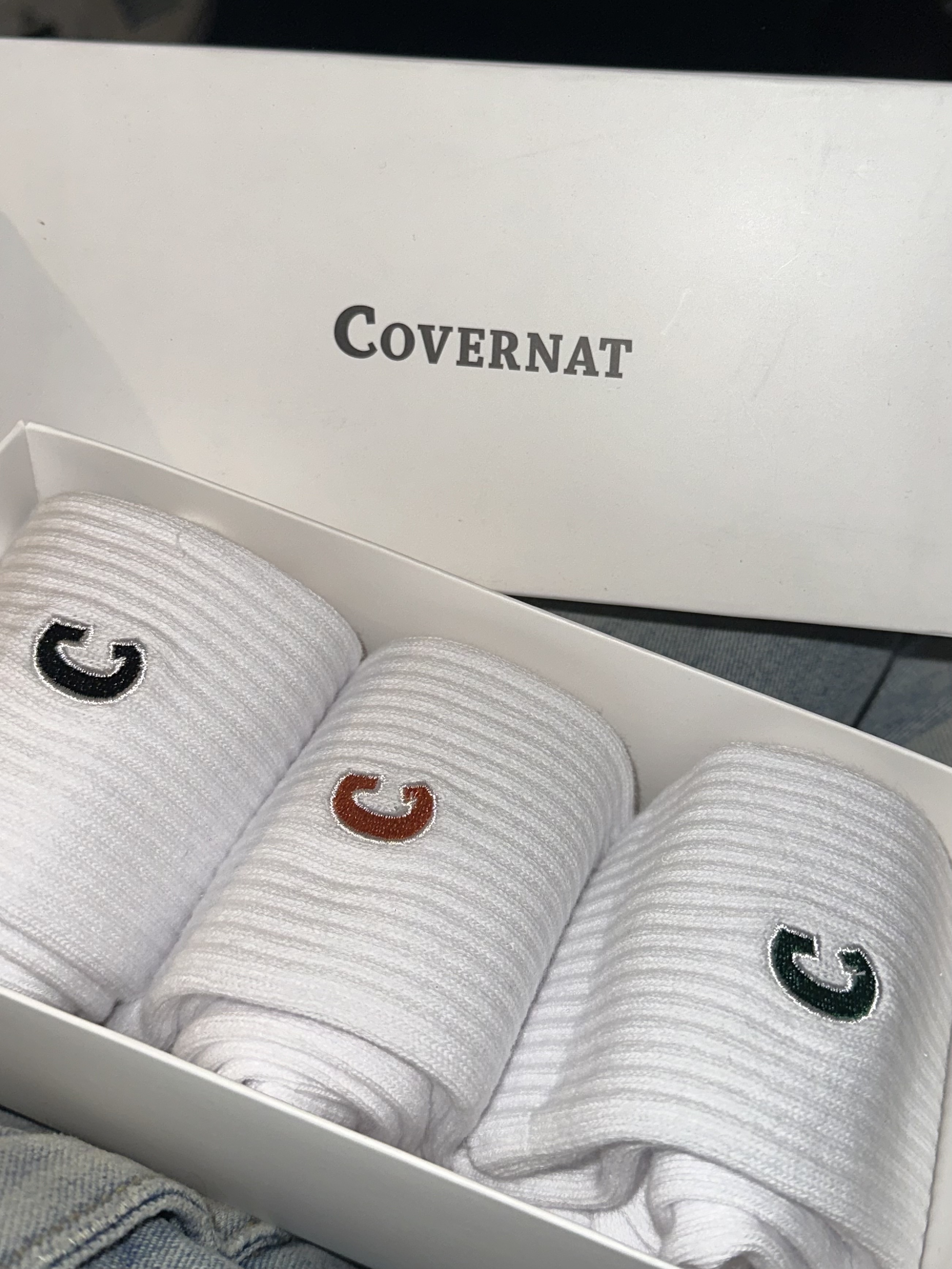 [ COVERNAT ]刺繡棉質長襪 一組