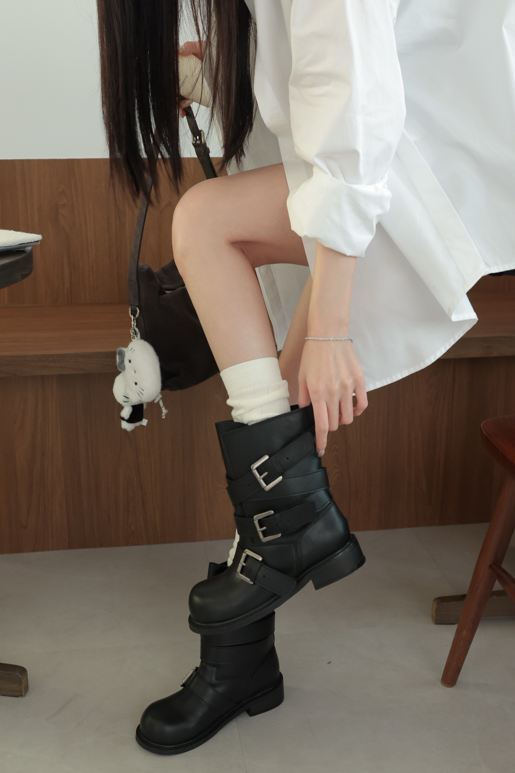 帥氣扣環中筒靴 HA77 #版型偏小