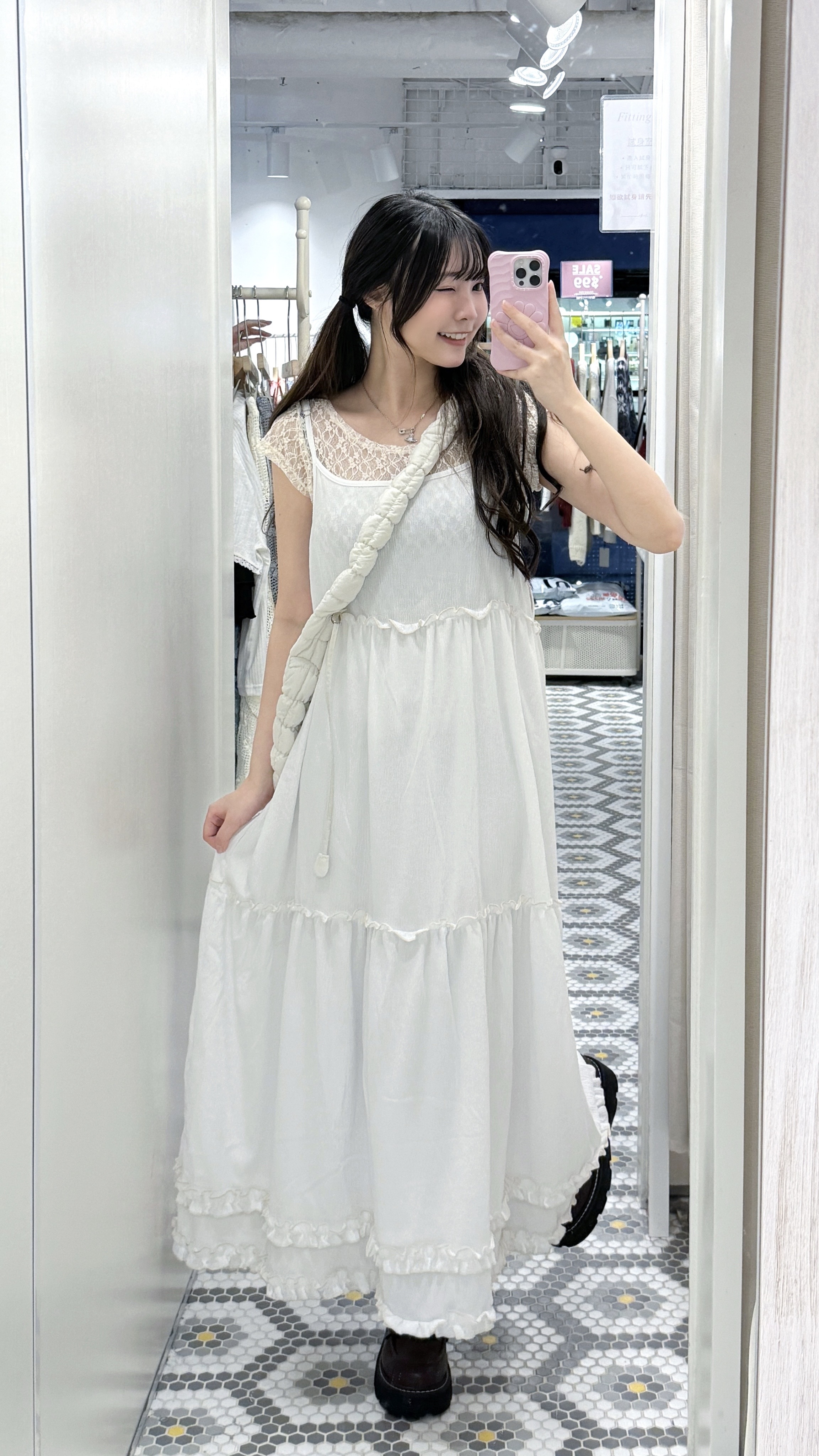 EA1233｜ 日系休閒直紋吊帶長裙OPS𖥧🫧𓍼