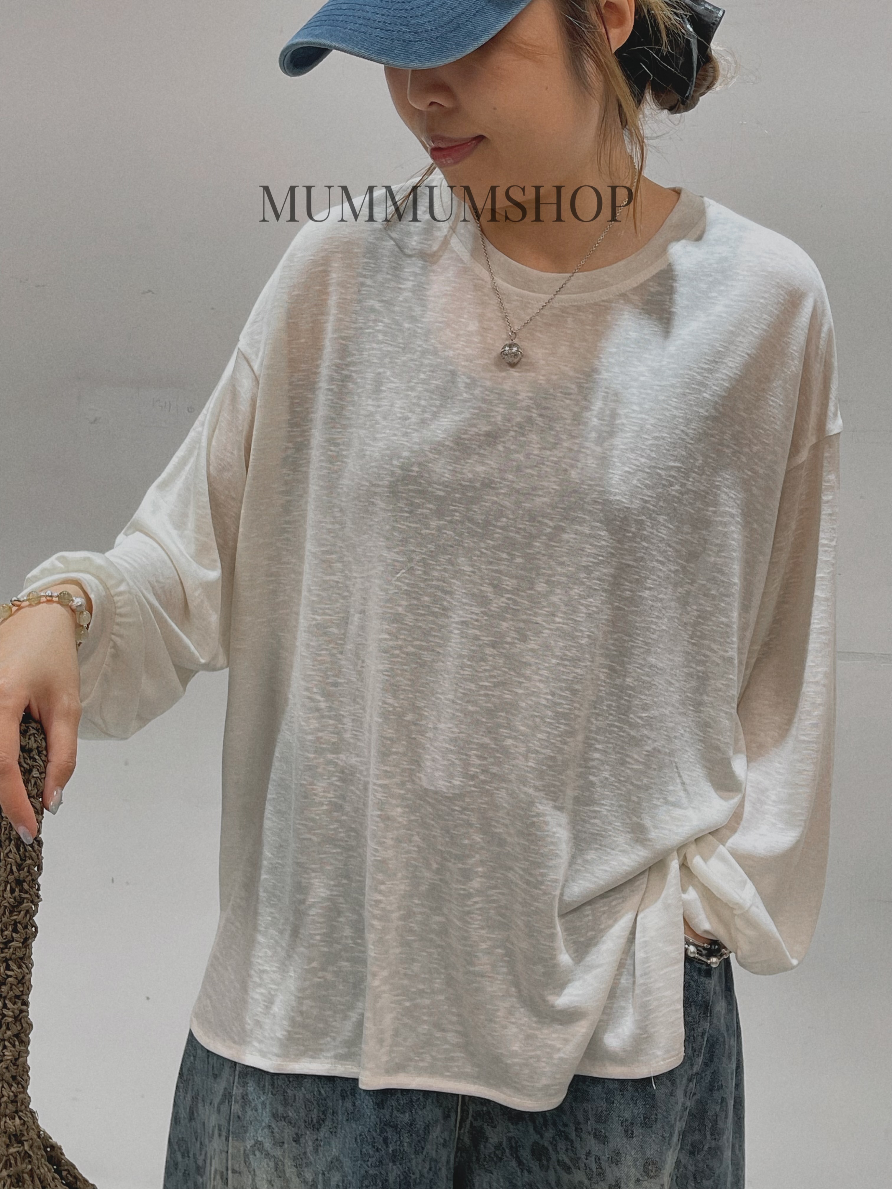 0213193a/簡約日常款圓領薄款長袖　56/56/26-28