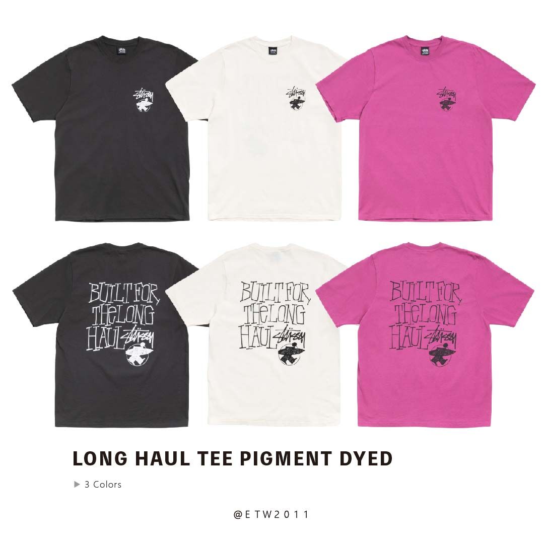 ☆ETW☆【EASY TO WEAR】Stussy 26SS LONG HAUL TEE PIGMENT DYED 衝浪小人 塗鴉 水洗 短T