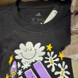 [S] ADIDAS BLACK W DREAM GDN BOS T-SHIRT, JZ3175-210 (SAD311)