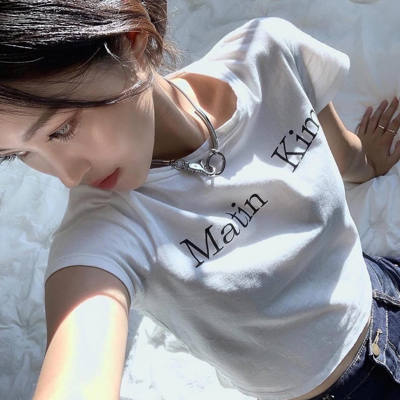 【20.3 截單！限時優惠預訂】MATIN KIM LOGO CROP TOP（2色）