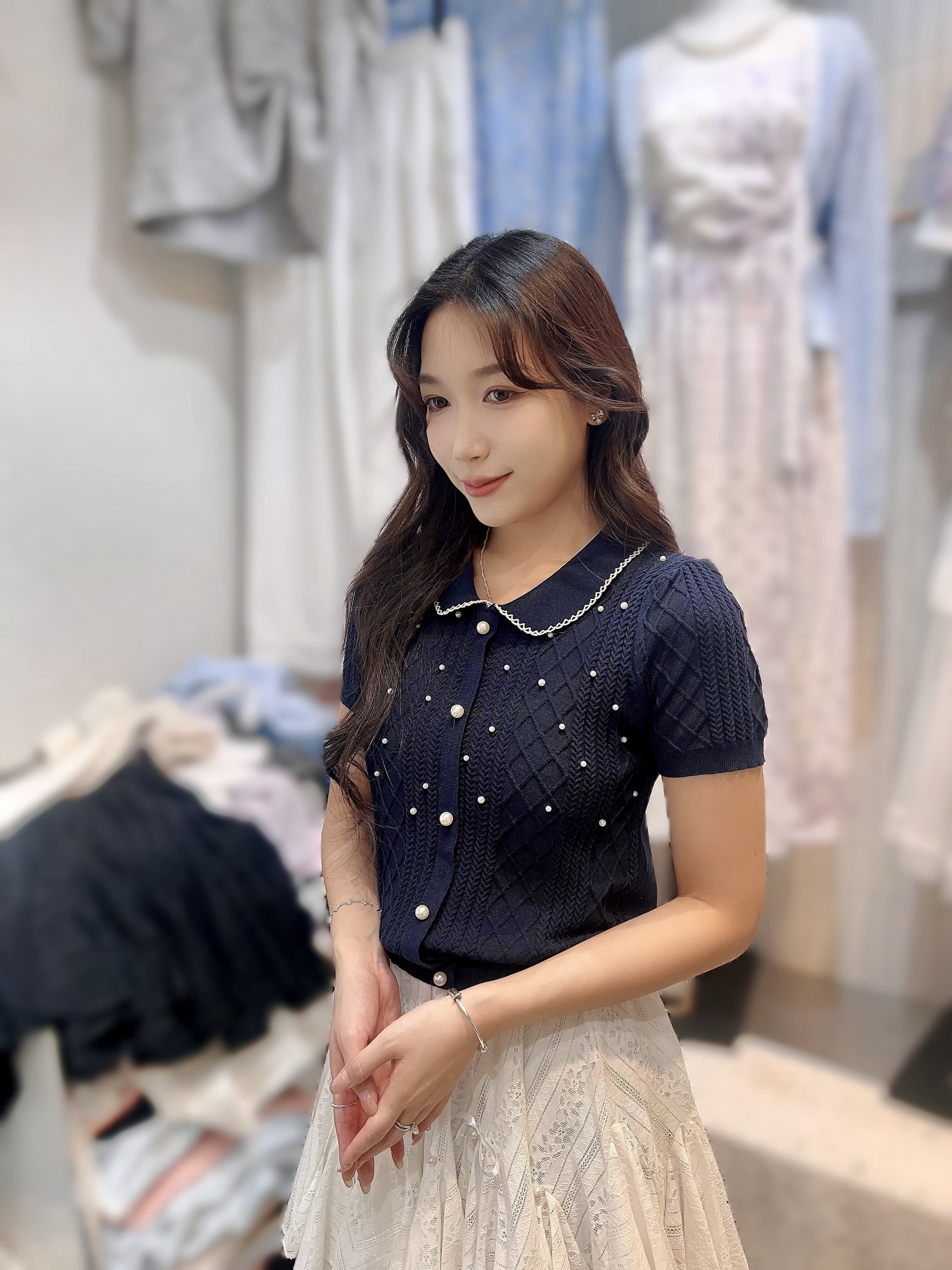 J41  菱格反領上衣 胸34-60 長22 $349[一口價]