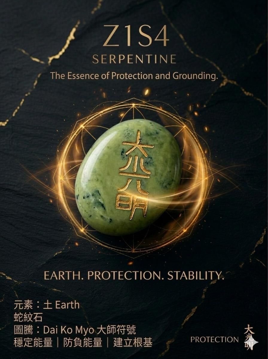 WU013 晶神院 Z1S4 靜源石 保護 約 3 × 4 cm