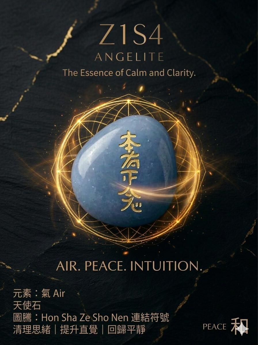 WU014 晶神院 Z1S4 靜源石 靜心 約 3 × 4 cm