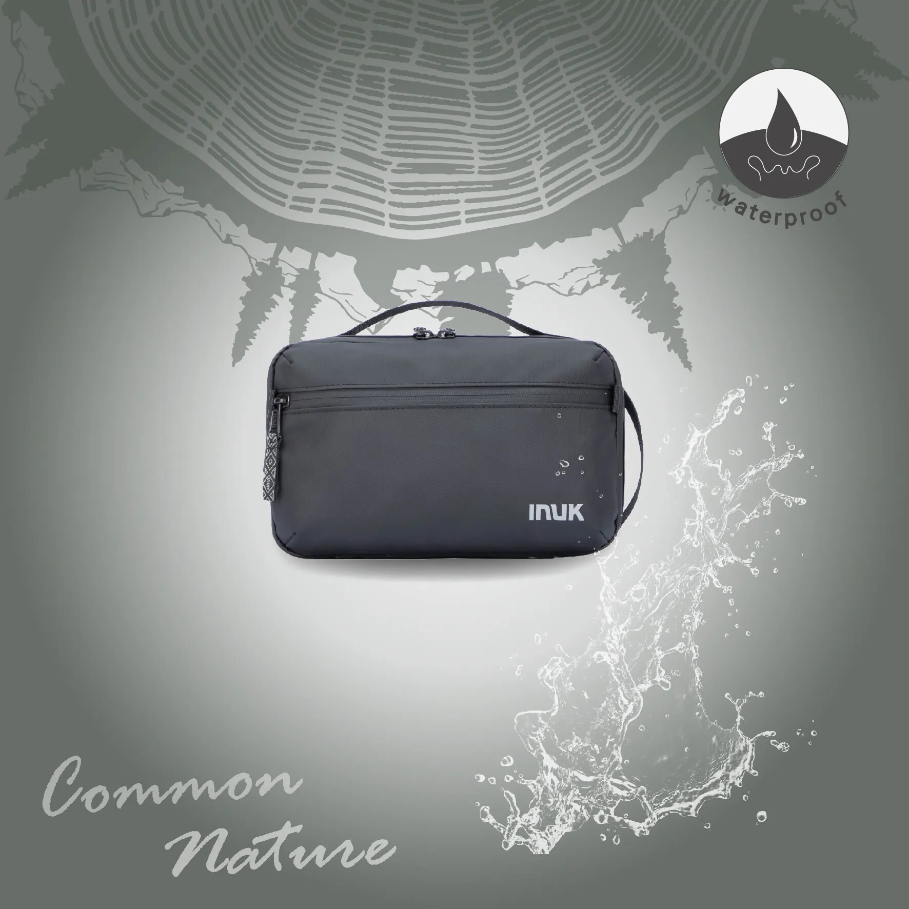 【INUK】全境防水 日本限定款 潮旅行者胸背包 |DXG 黑色