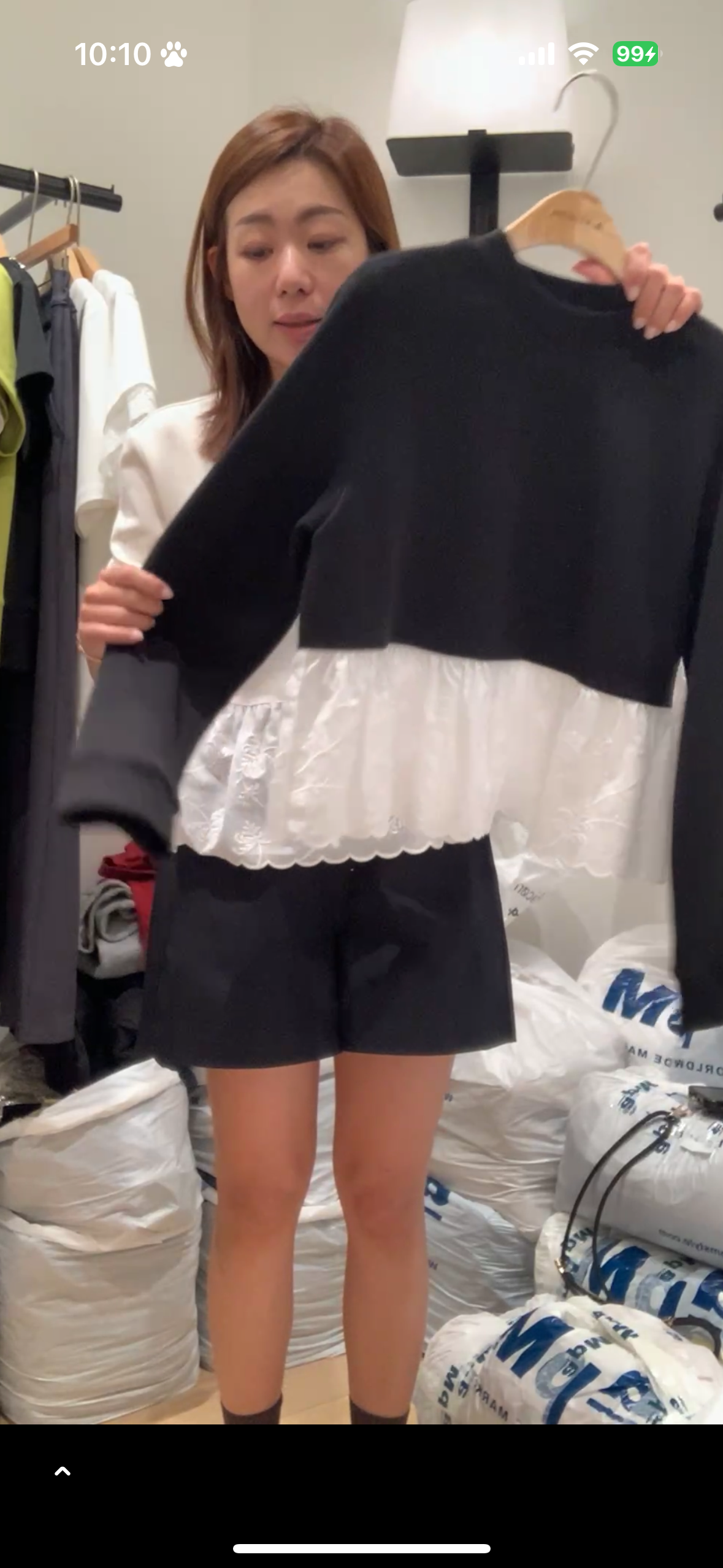 下提花長袖上衣