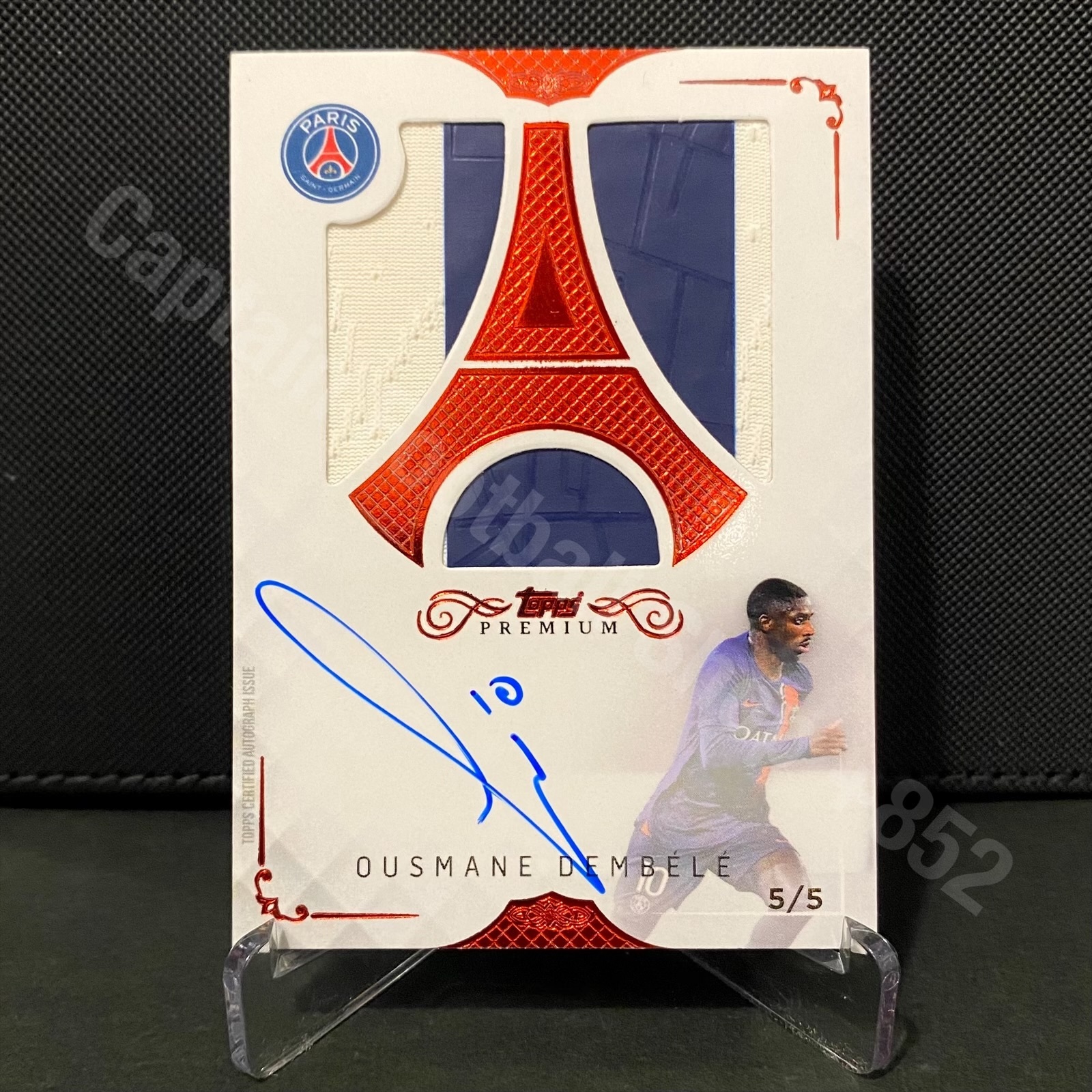 2023-2024 Topps PSG Paris Saint Germain Premium Ousmane Dembele /5 On Card Auto Card