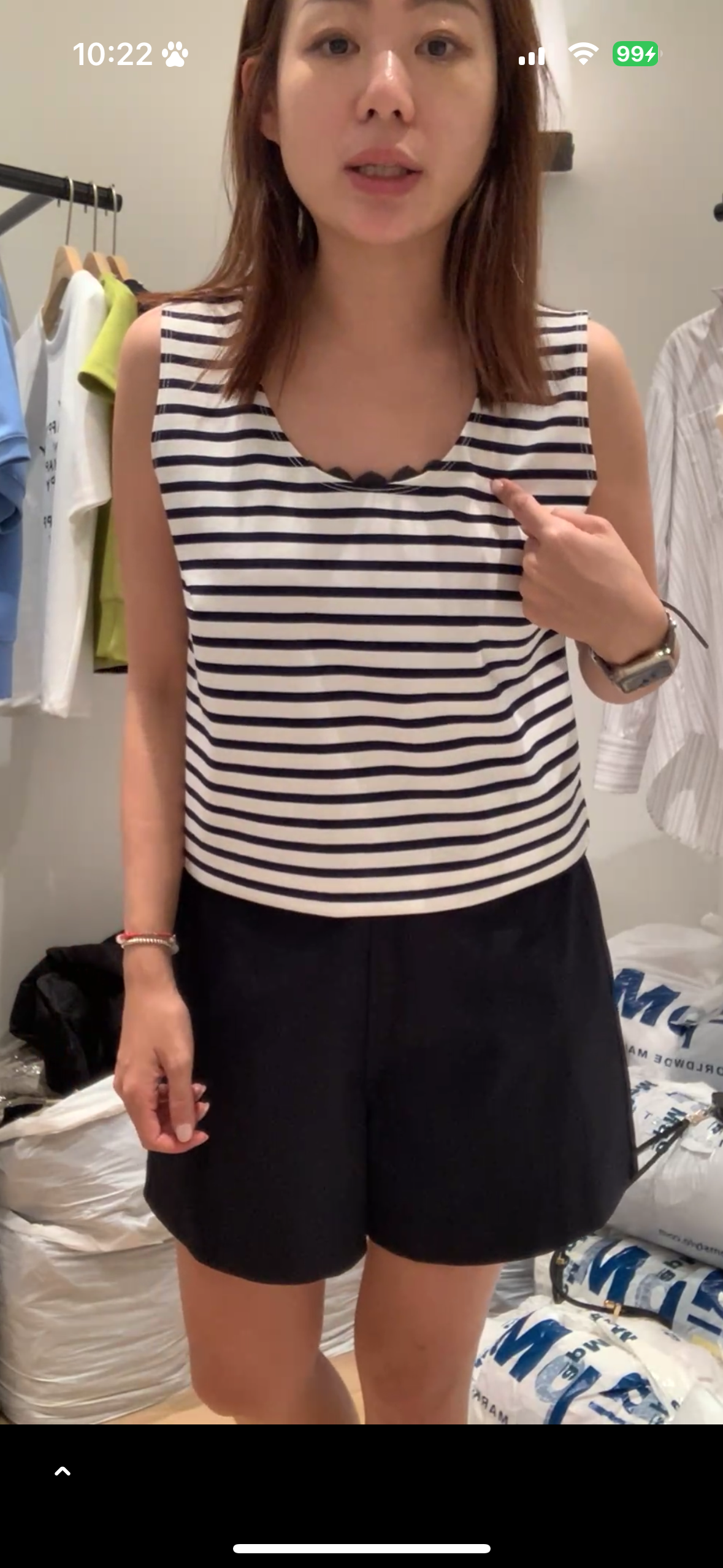 棉質挺版圓領背心