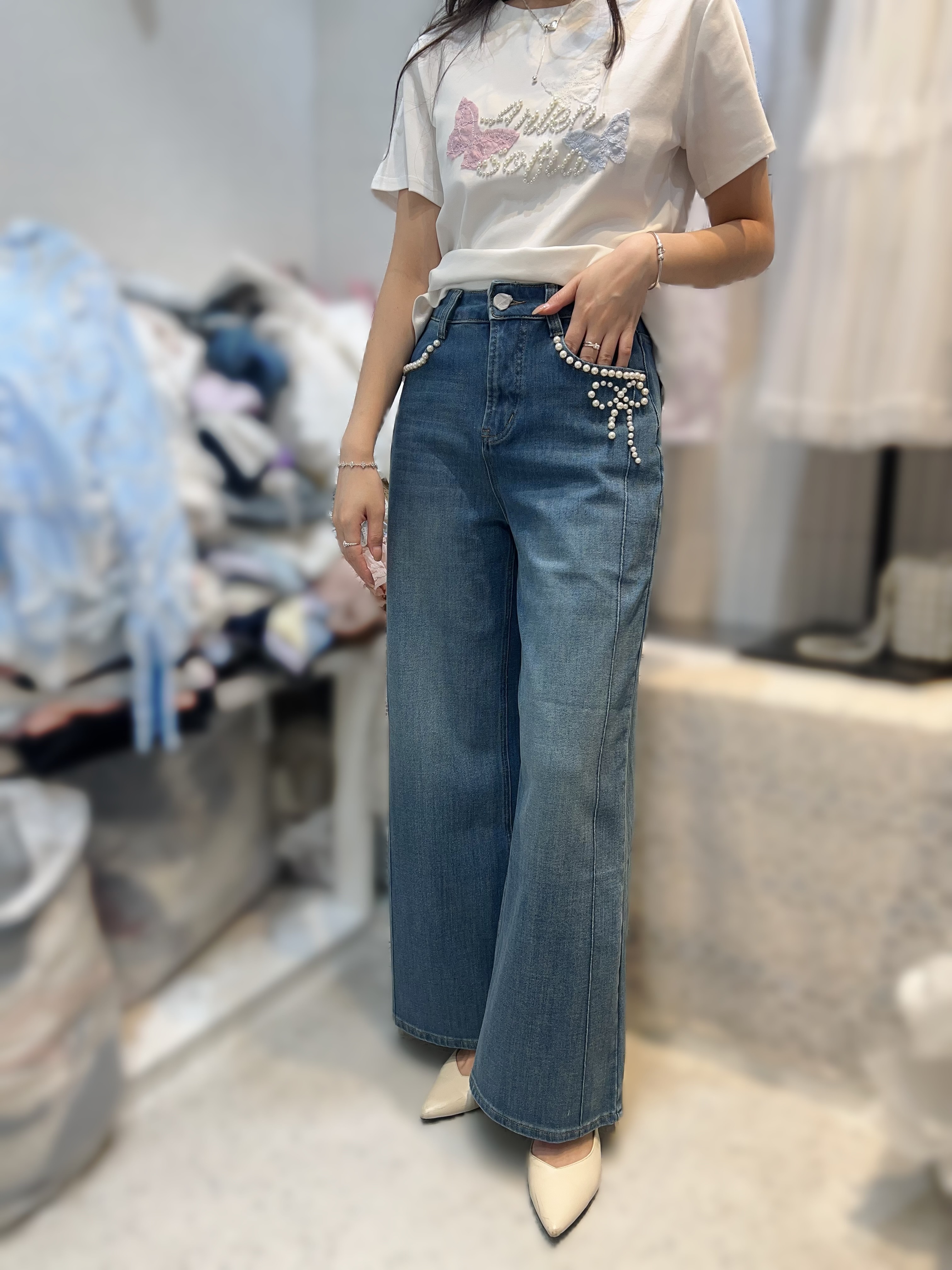 J07   牛仔褲 S腰26 -31  HIP40-54 長41/M腰27-32   HIP40-54 長41 /L腰29-34     HIP40-54 長41.5 /XL腰30 -  35  HIP40-54 長41.5  $439[一口價]