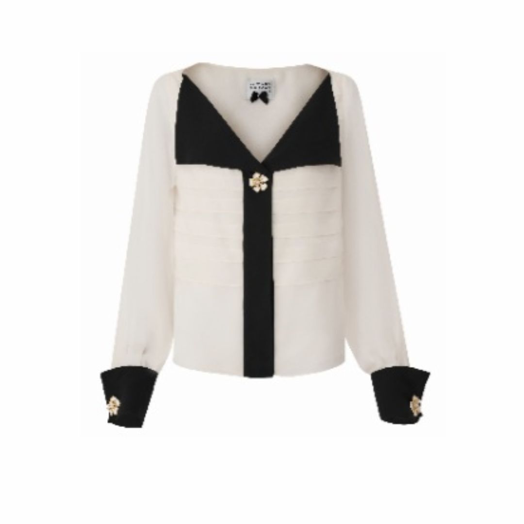 1EA0408-063 [EDWARD ACHOUR] Blouse White #100612/1027 (EU)