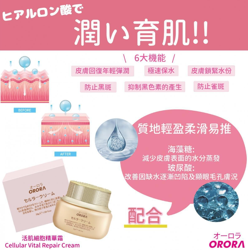 OR260318-R29-Orora Cellular Vital Repair Cream 活肌細胞精華霜 50g-(EXP-27/10/2027)
