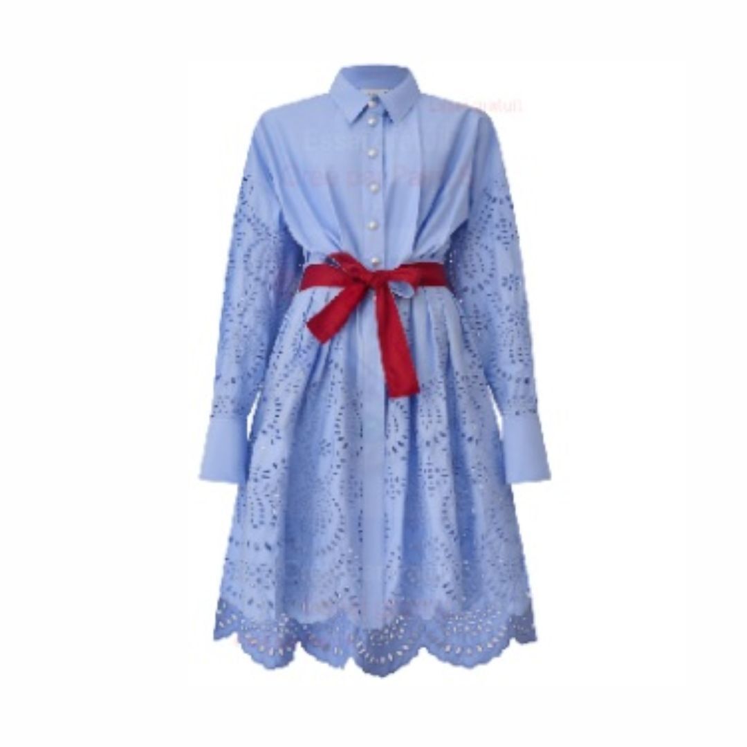 1EA0408-070 [EDWARD ACHOUR] Blouse Blue #100617/1032 (EU)