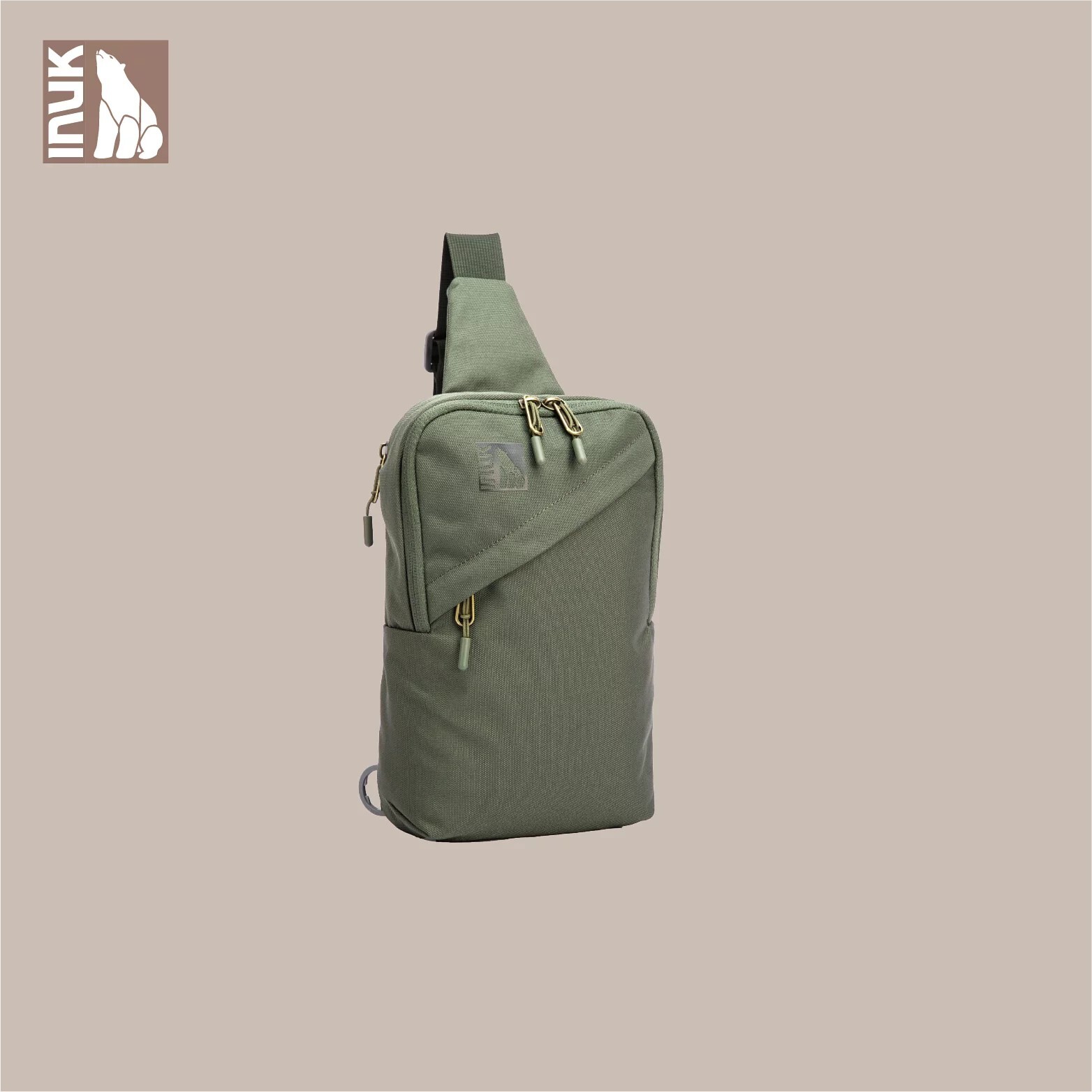 【INUK】環保調色盤 隨身快取包| Eco Primary Fisher3_RP 松茶綠 | 肩背包 3L