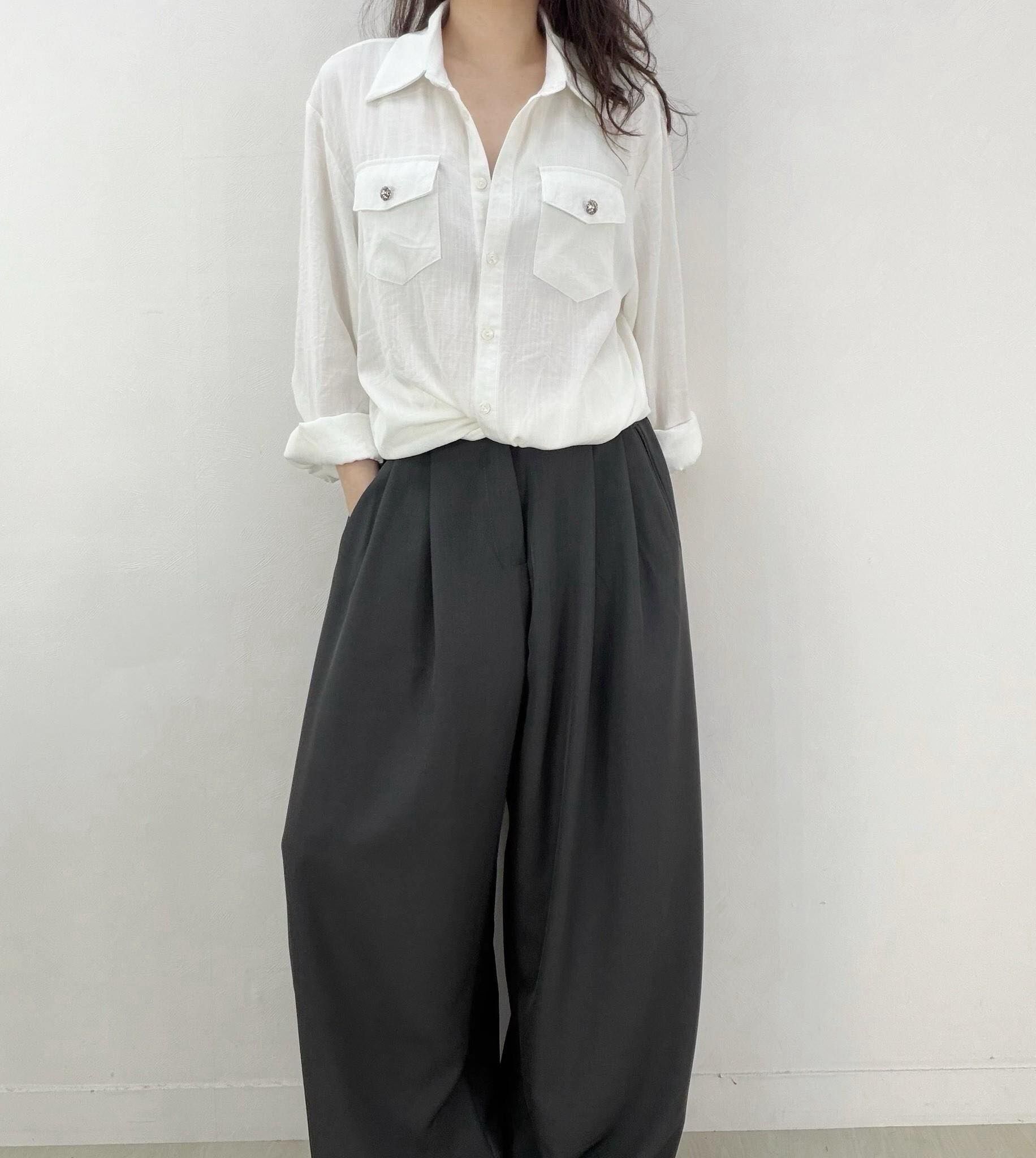 【慵懶百搭的透氣薄料棉麻襯衫】（現貨）