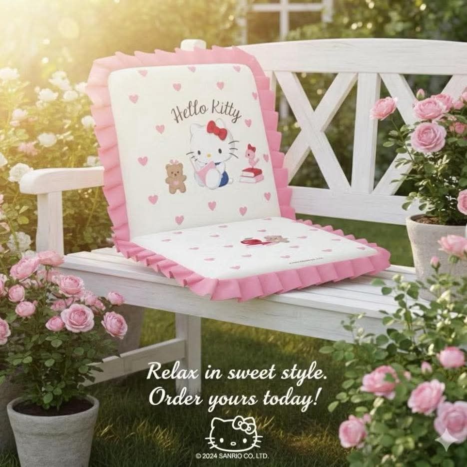 26077-KT Sanrio Hello Kitty 日式可調式坐墊 #TH-GA26