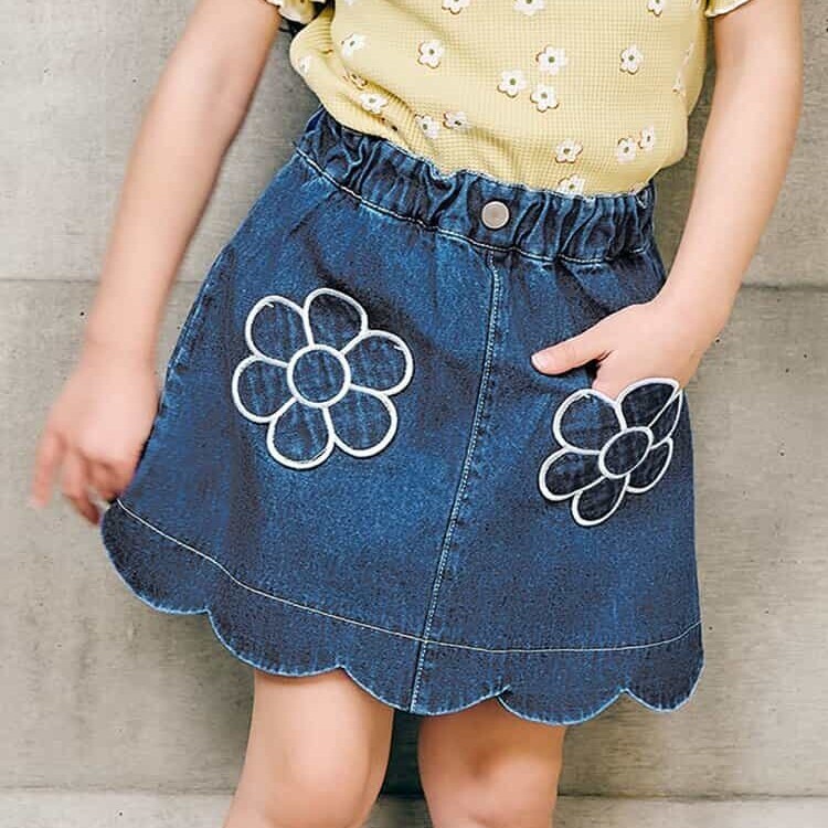 日本 90-140 花形口袋裙褲 3色