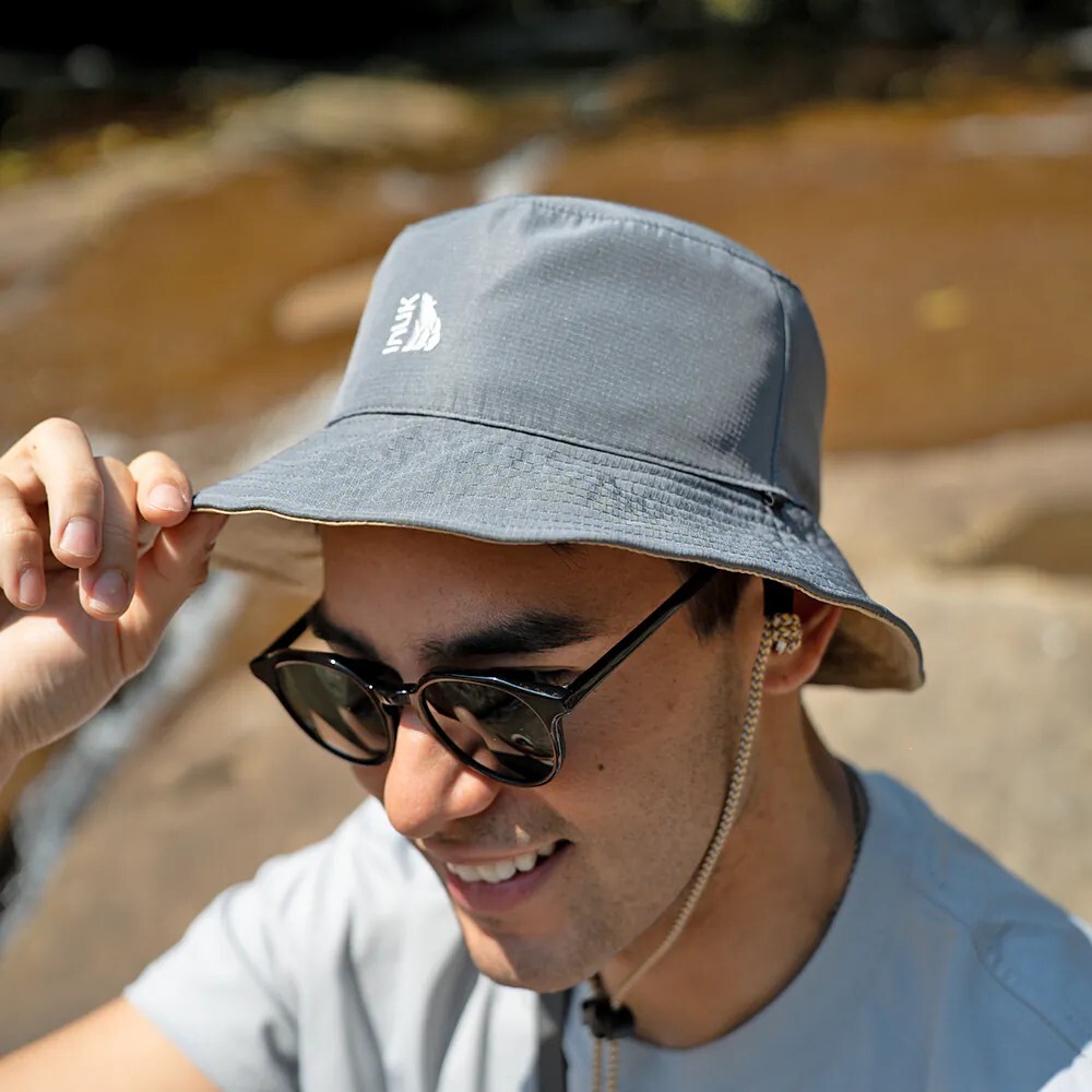 INUK 雙面漁夫帽_奶油炭可可